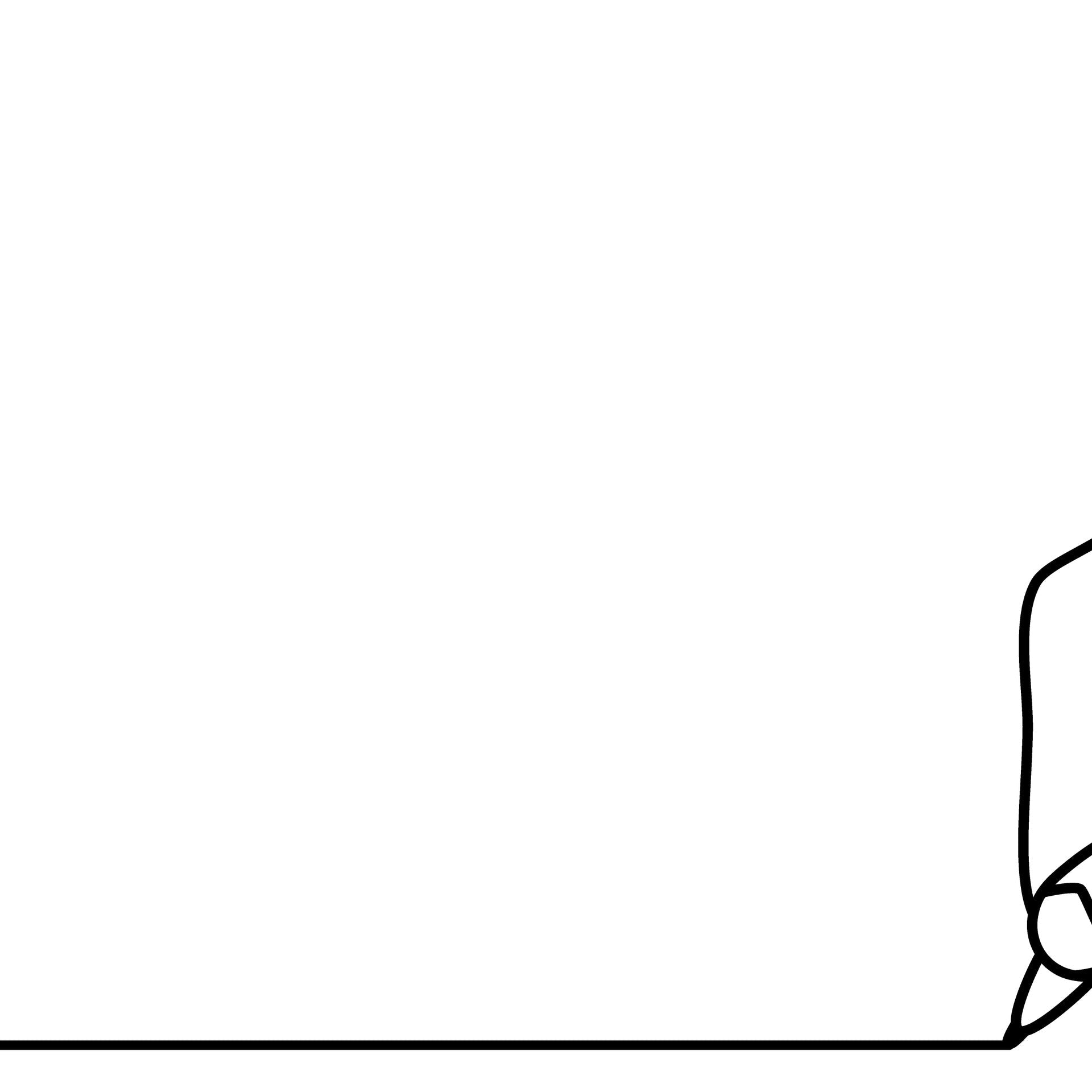 illustration of a hand with pen writing in black ink on white background