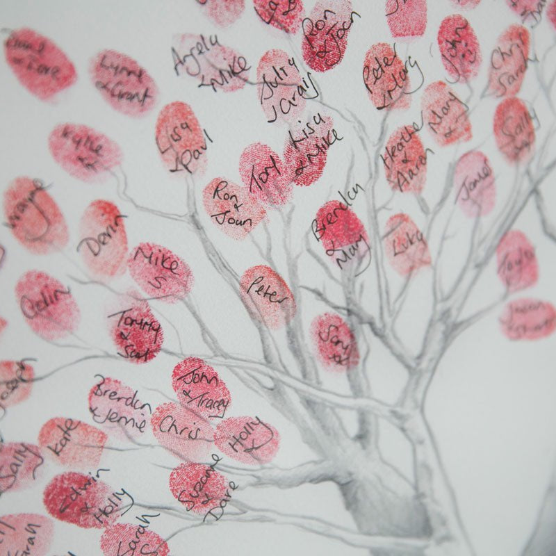 Pōhutukawa Fingerprint Tree Guestbooks: A Beautiful Alternative to a Traditional Wedding Guestbook - My Guest Book