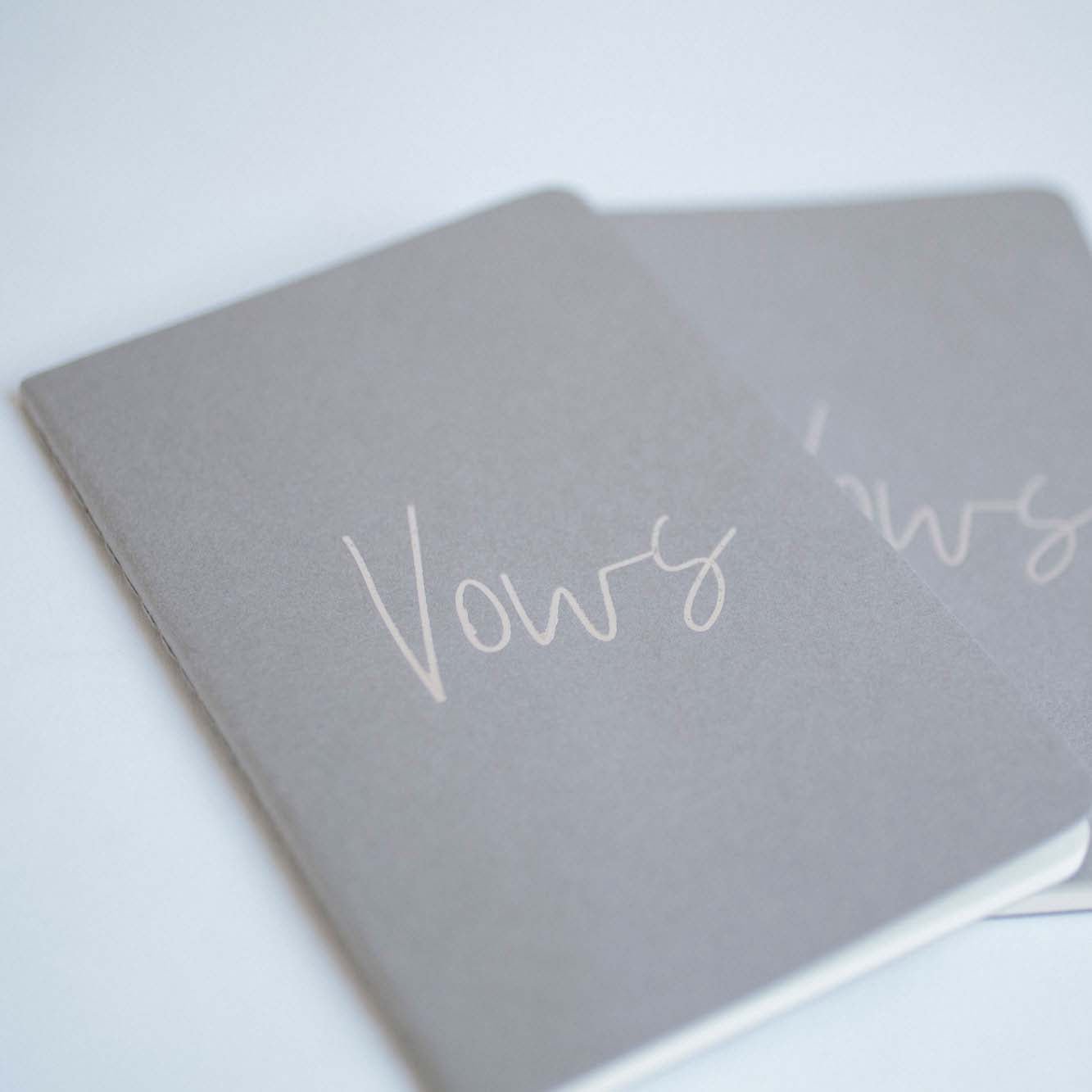 Grey Wedding Vow Books - Silver Foil - My Guest Book