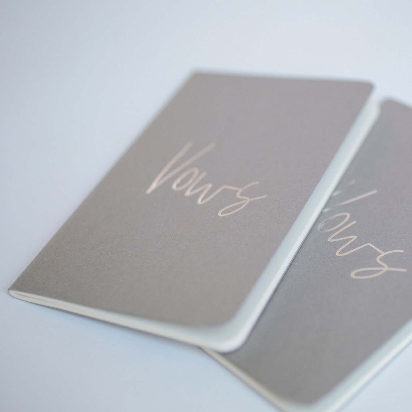 Grey Wedding Vow Books - Silver Foil - My Guest Book