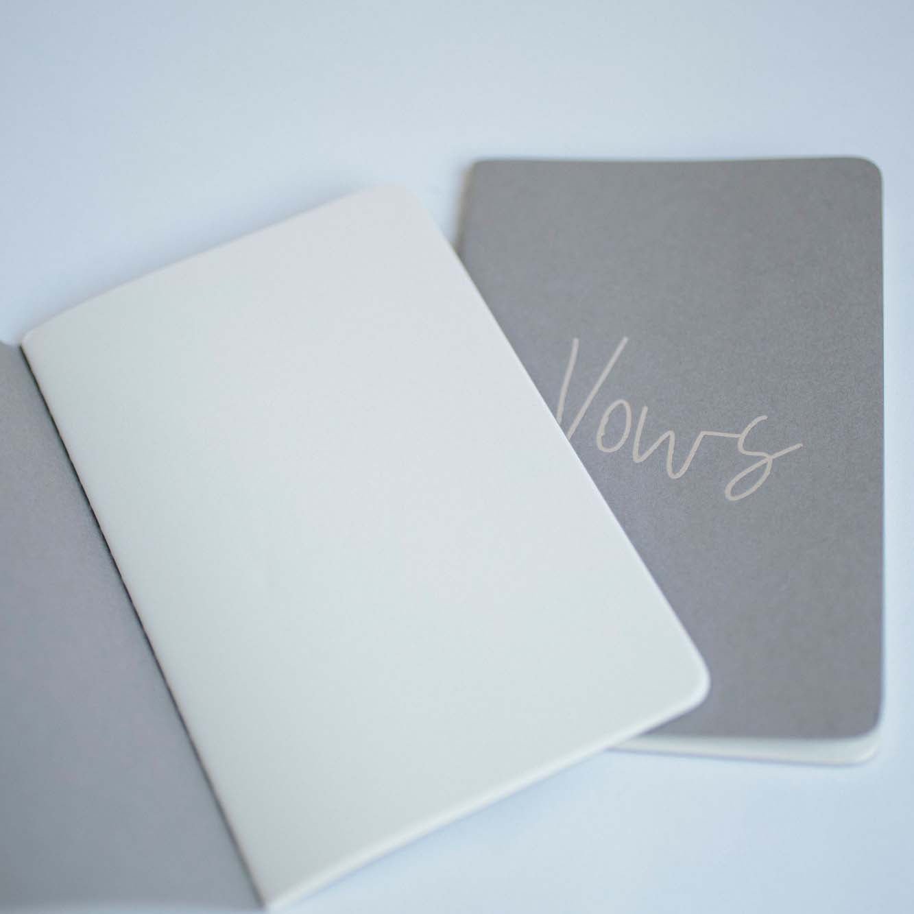 Grey Wedding Vow Books - Silver Foil - My Guest Book