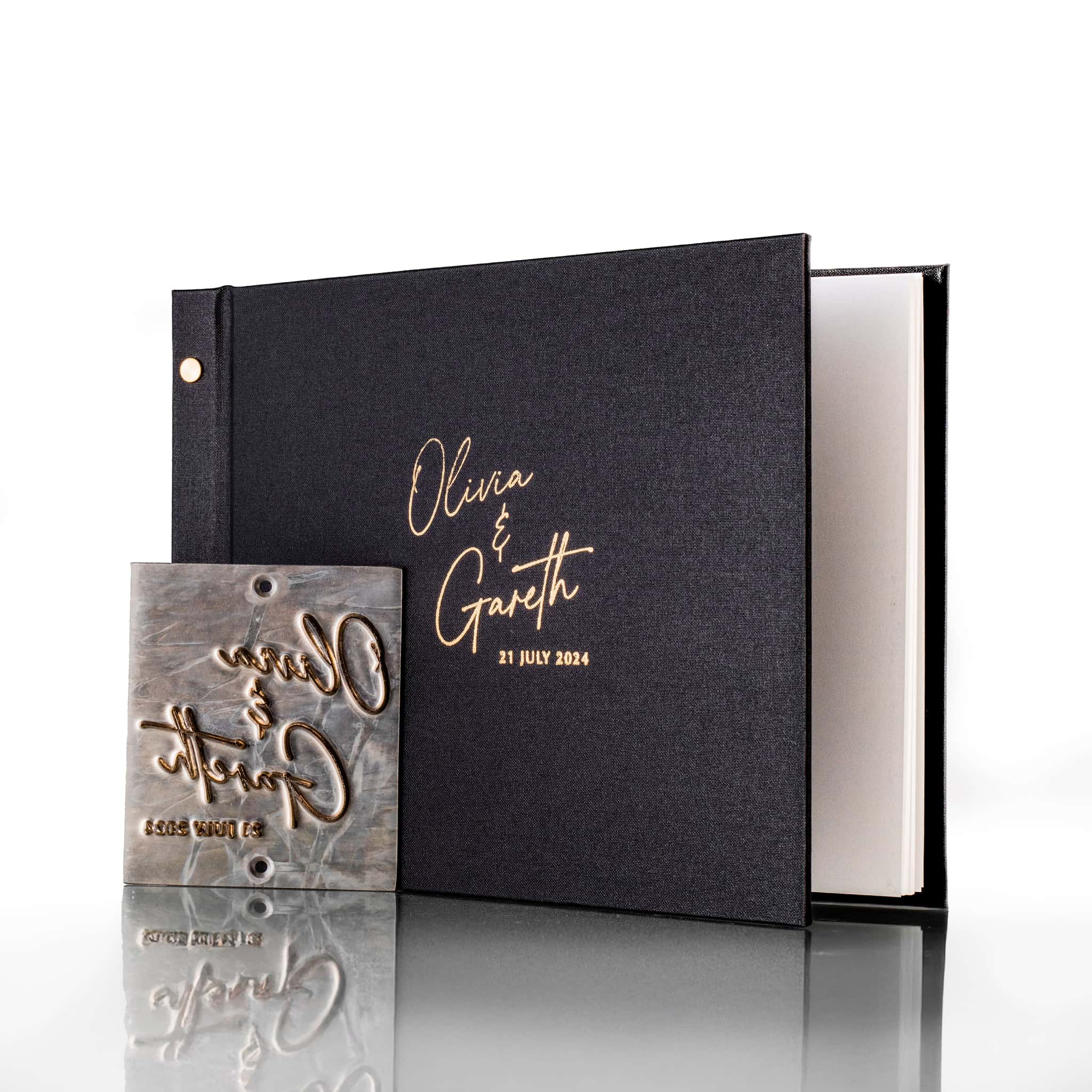 Modern Script Font Personalised Wedding Guestbook My Guest Book