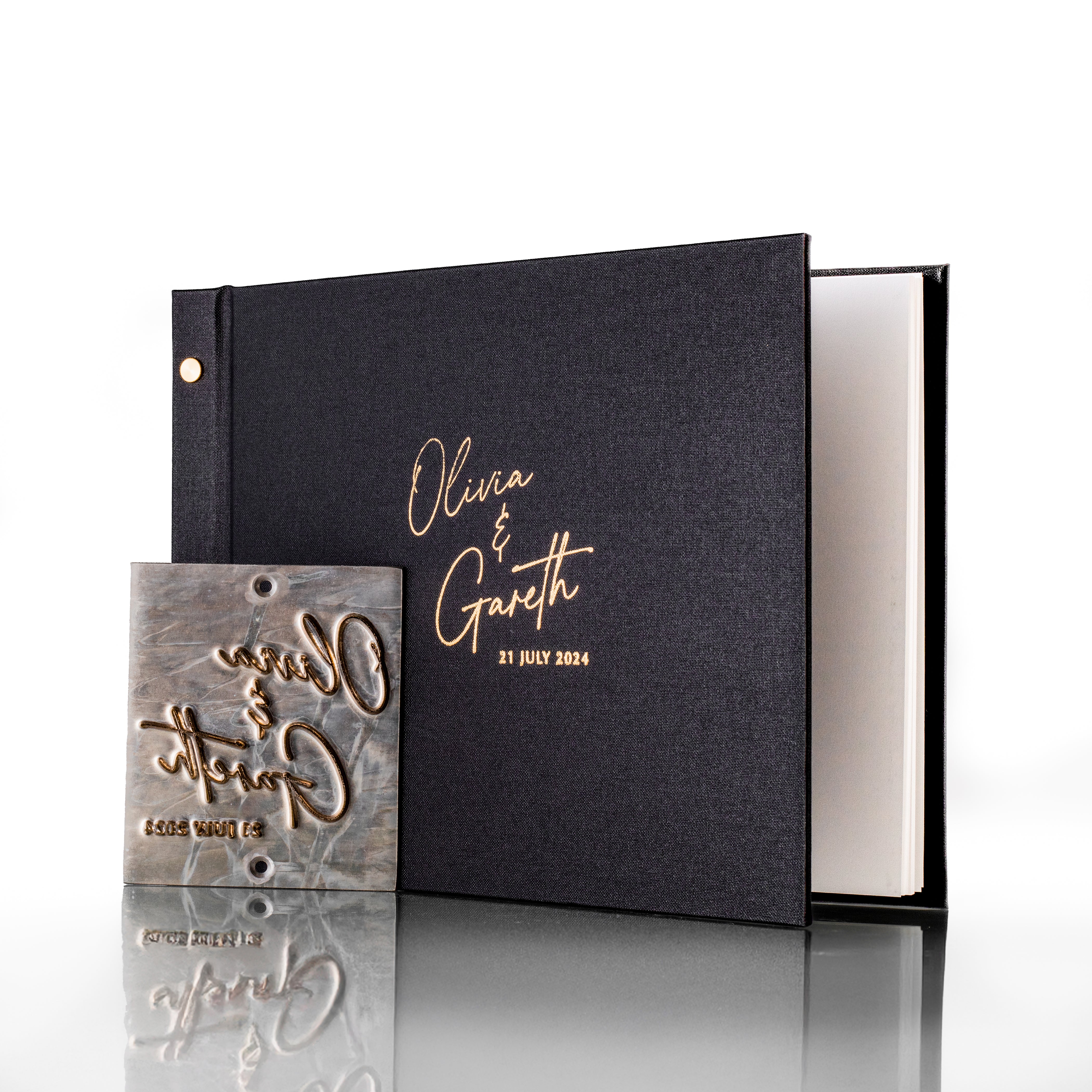 Modern Script Font – Personalised Wedding Guestbook - My Guest Book