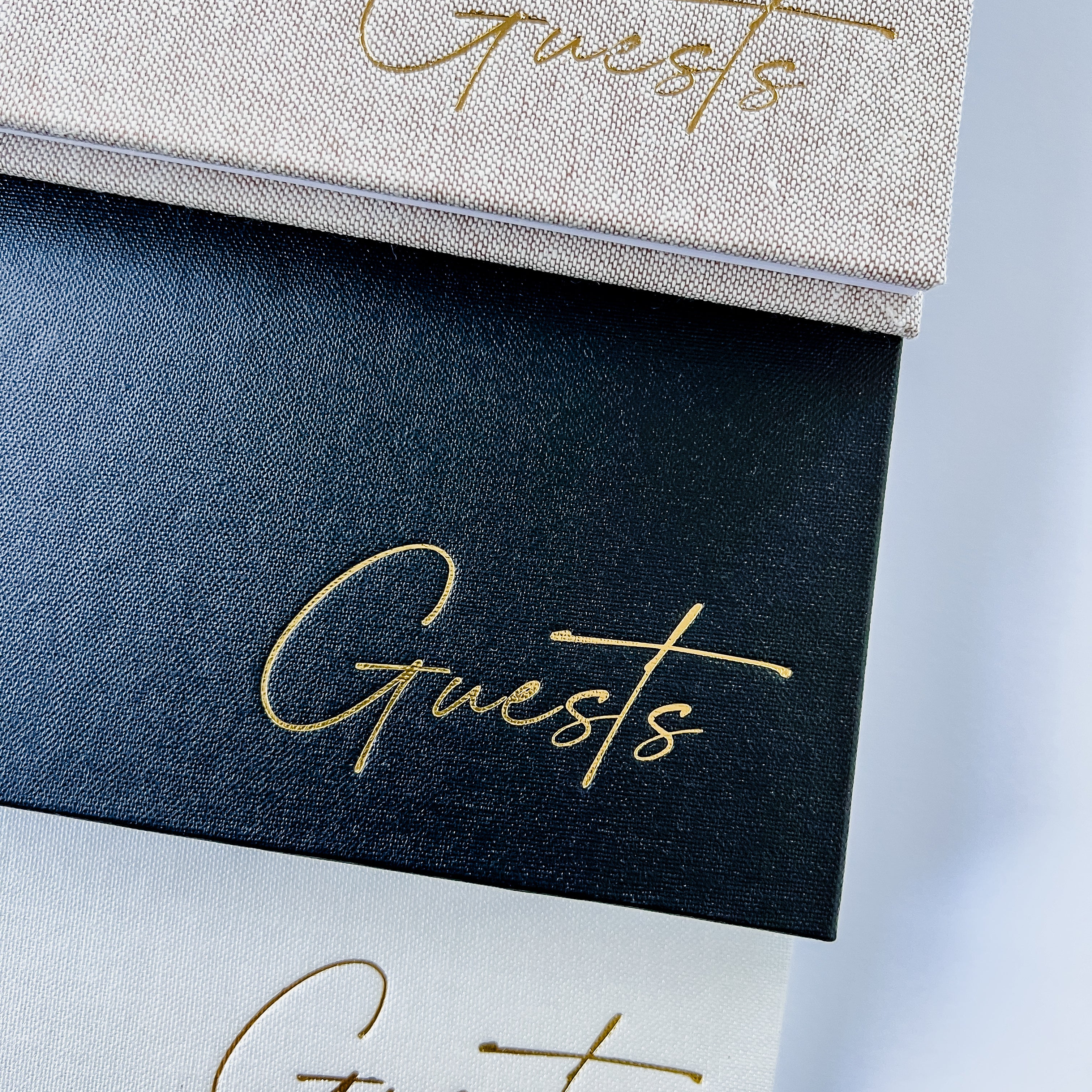 Gold Foiled Guestbook - Foil Debossed - 'Guests' - My Guest Book