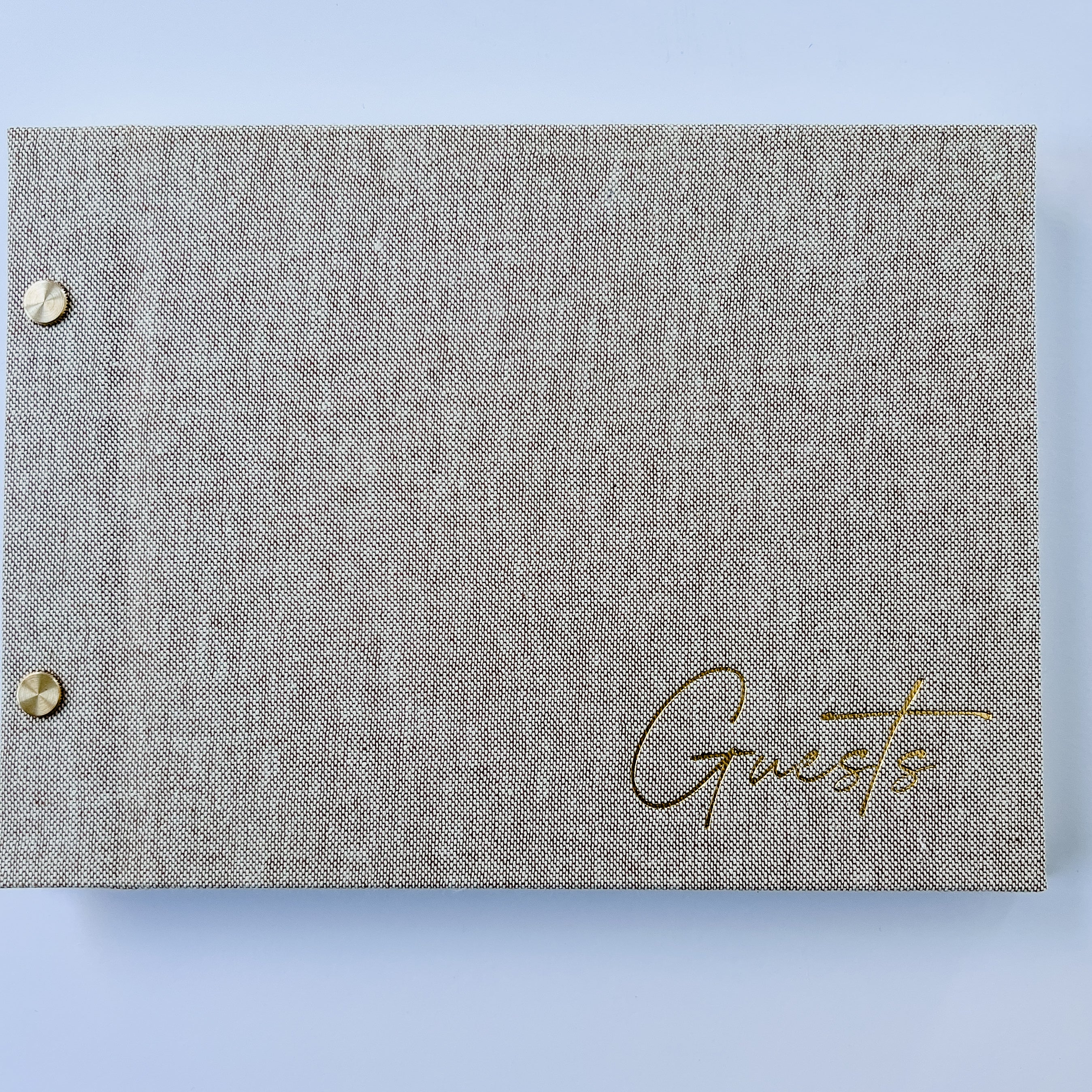 Gold Foiled Guestbook - Foil Debossed - 'Guests' - My Guest Book