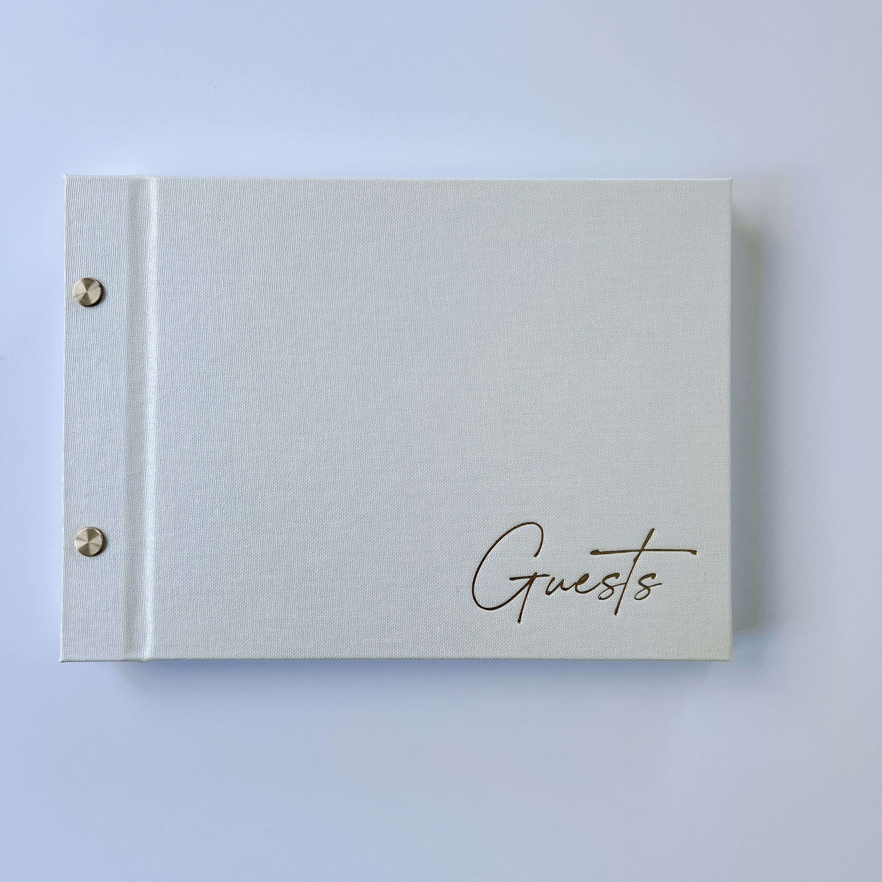 Gold Foiled Guestbook - Foil Debossed - 'Guests' - My Guest Book