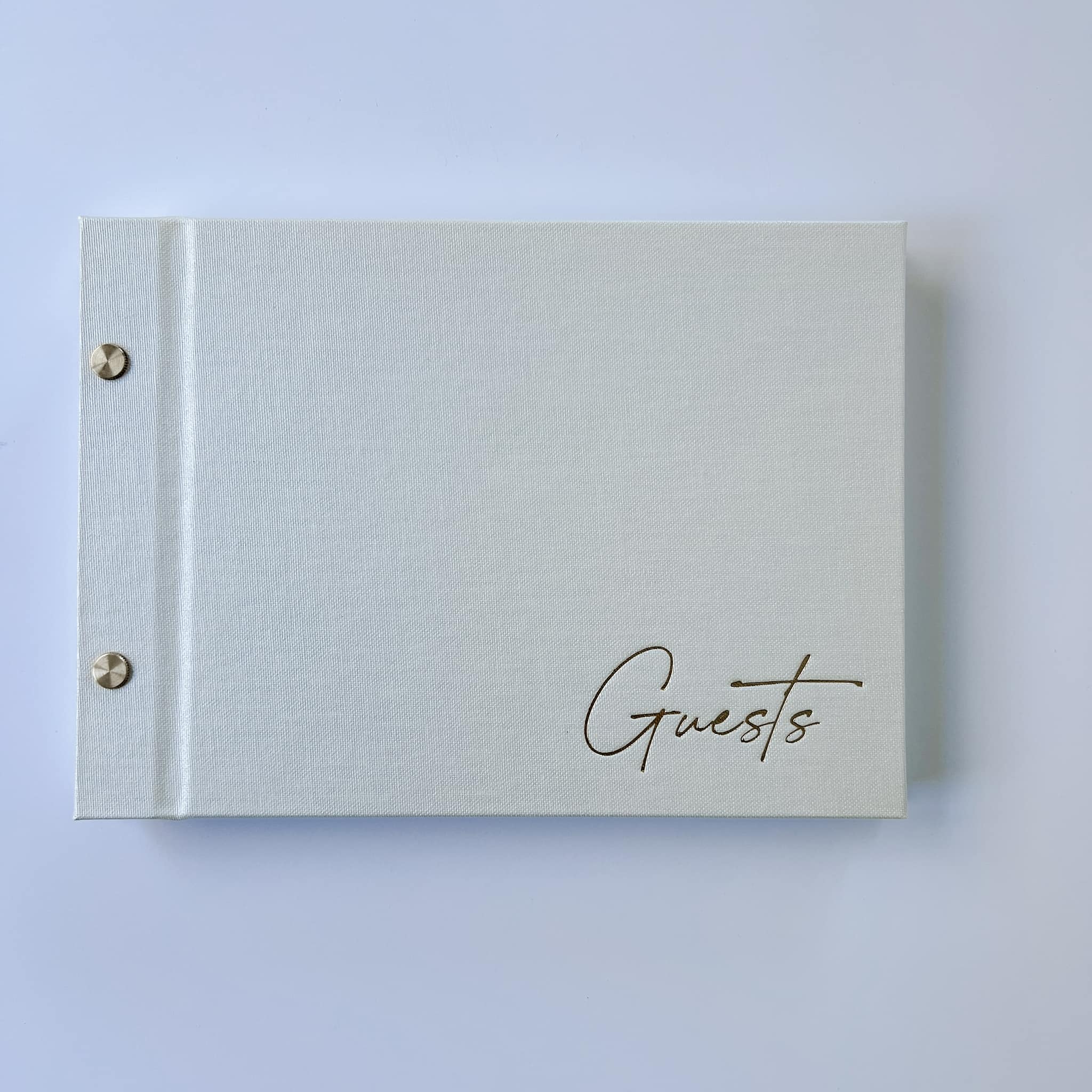 Gold Foiled Guestbook - Foil Debossed - 'Guests' - My Guest Book