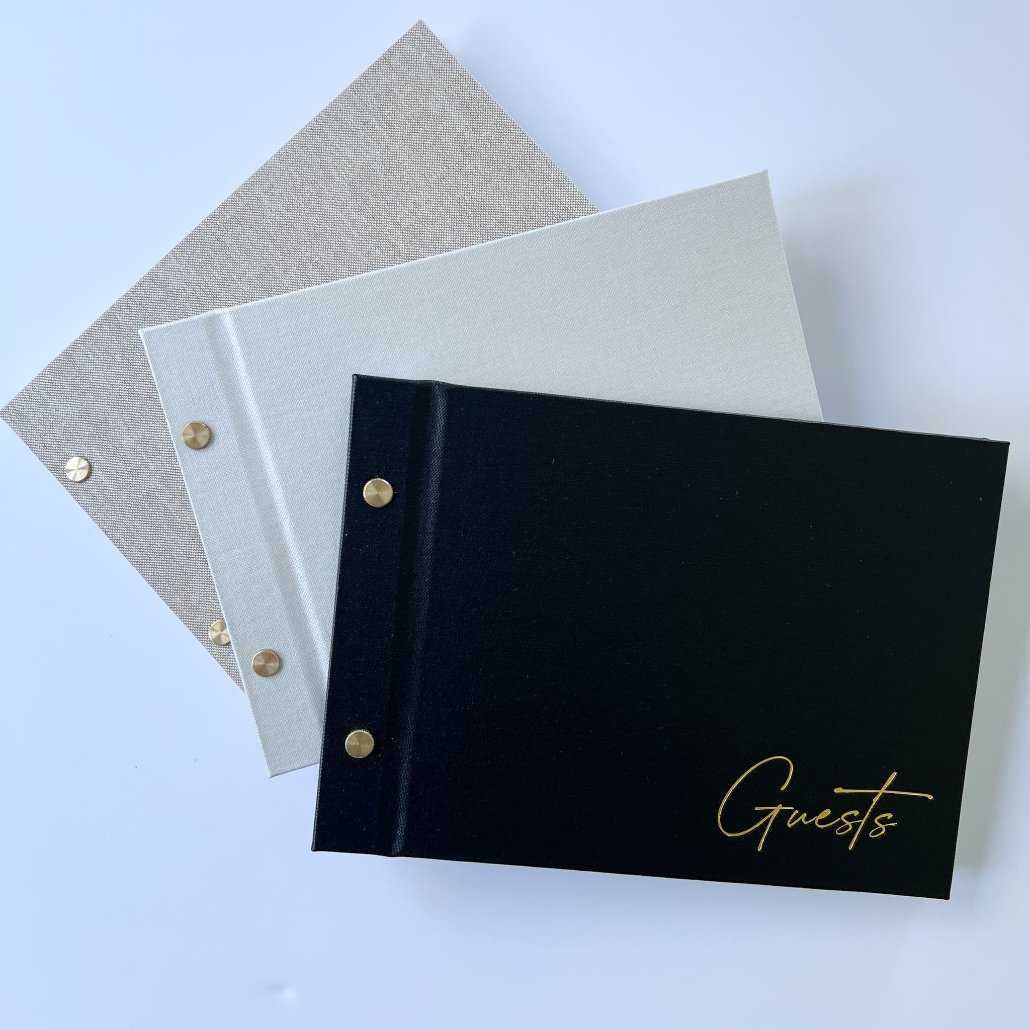 Gold Foiled Guestbook - Foil Debossed - 'Guests' - My Guest Book