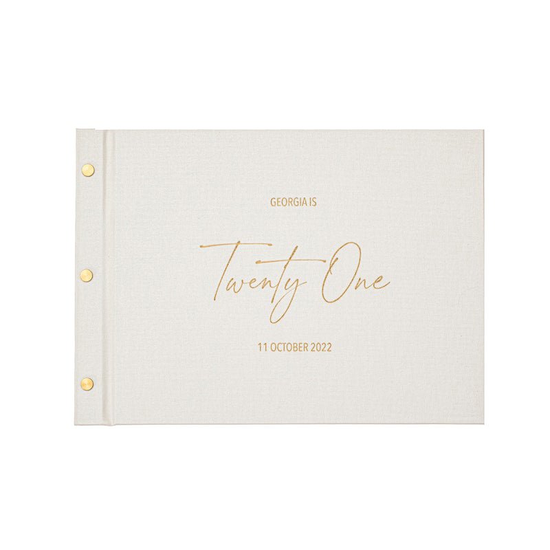 21st Birthday Guestbook - Twenty One - Personalised - My Guest Book
