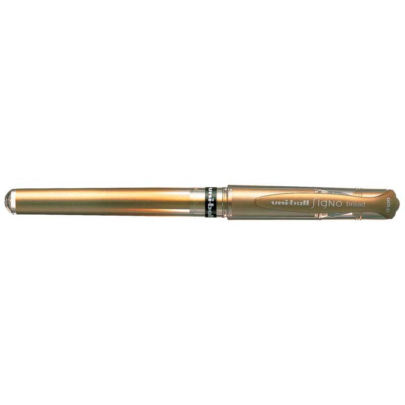 Gold Uni-ball Signo gel pen for guestbook signing table