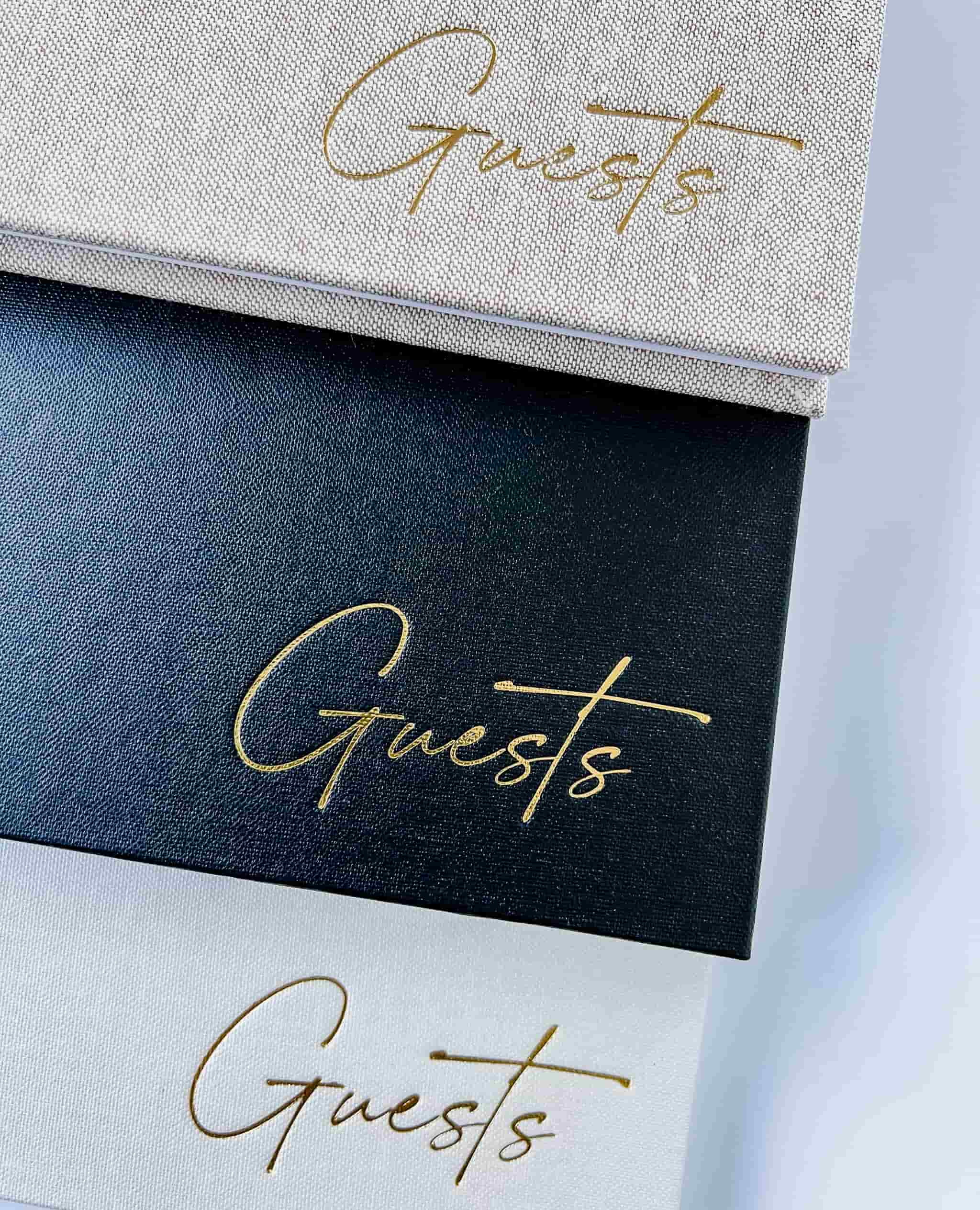 Gold Foiled Guestbook Foil Debossed Guests My Guest Book
