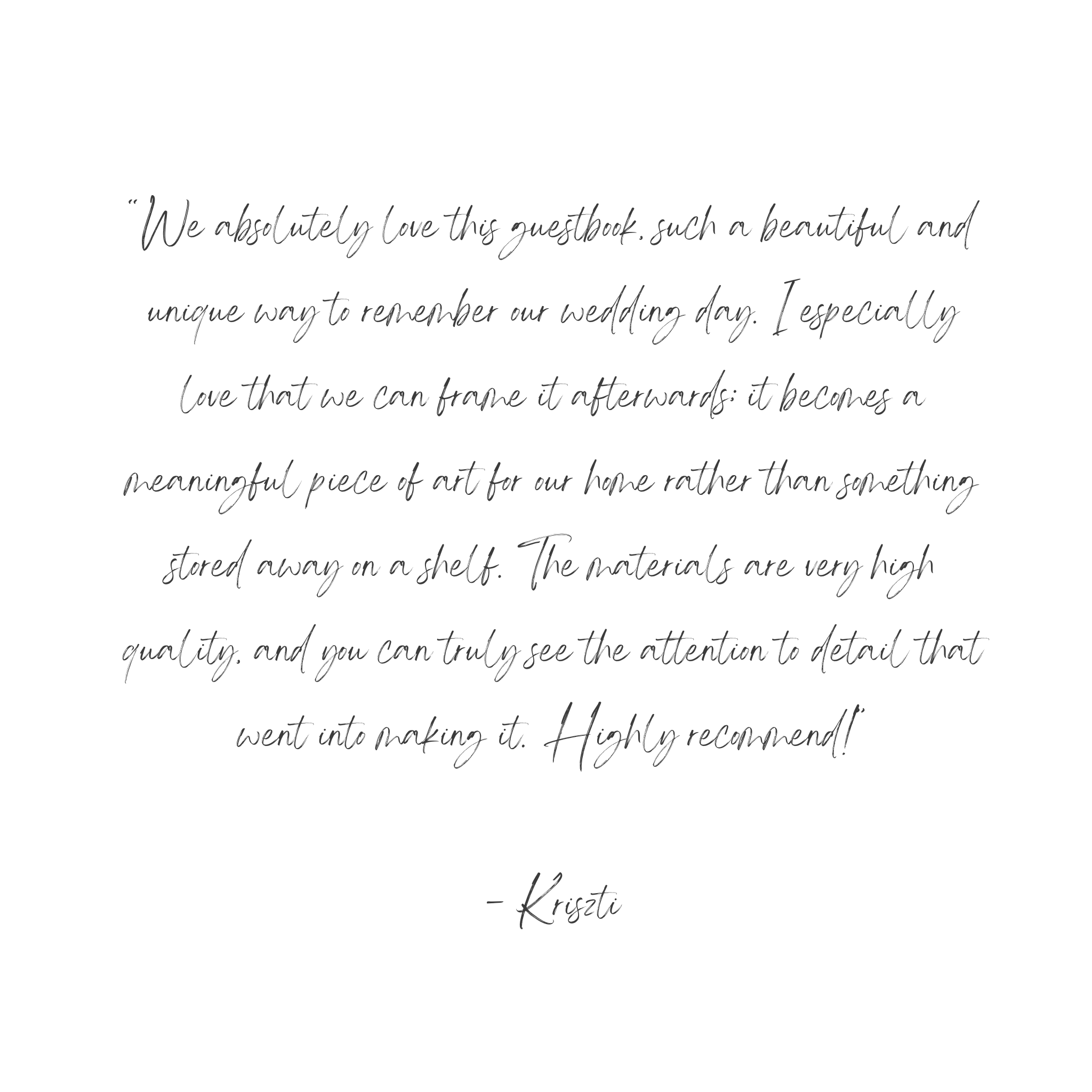 Client review of Pōhutukawa fingerprint tree guestbook artwork handmade in New Zealand by My Guestbook