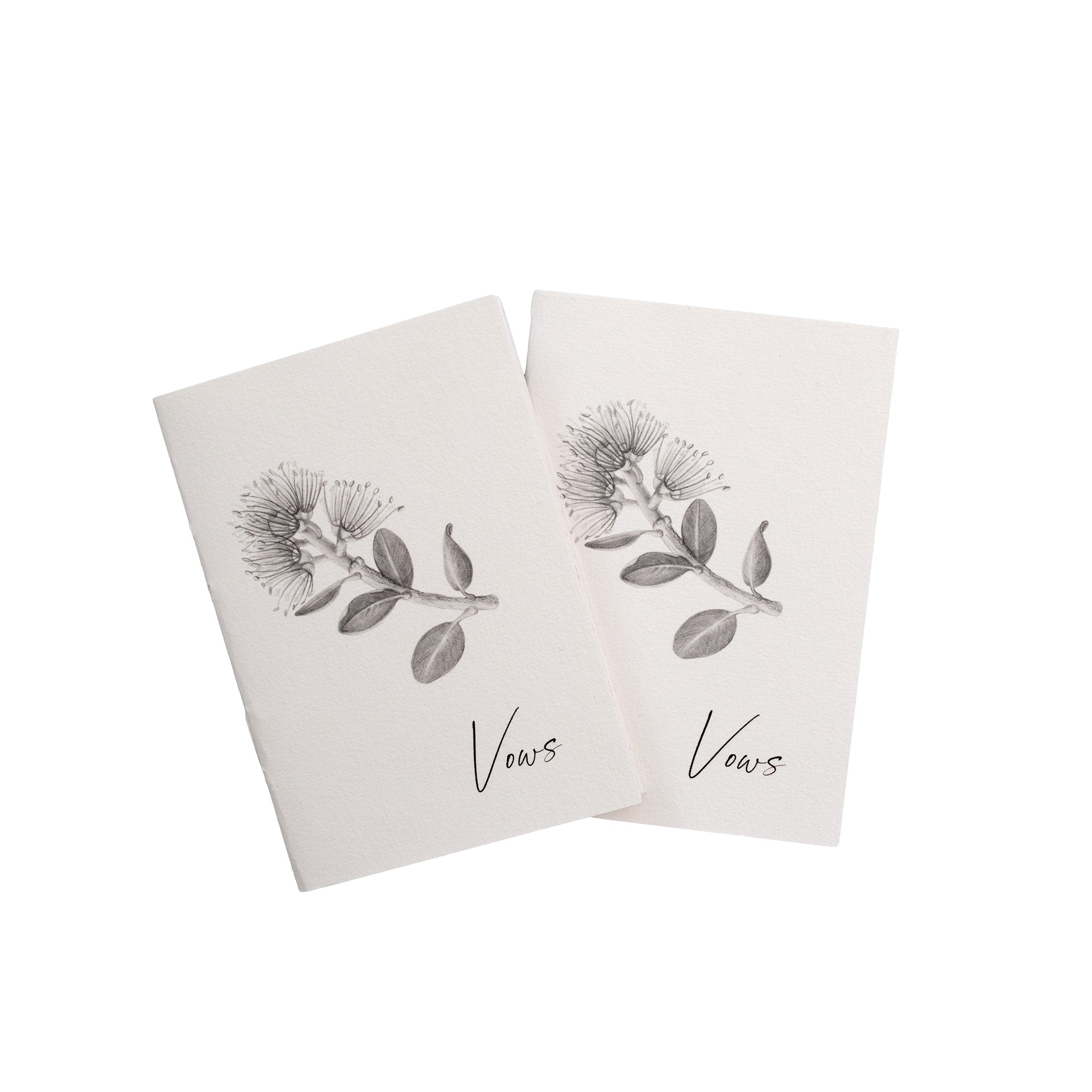 Pohutukawa wedding vow books included in fingerprint tree keepsake set by My Guestbook