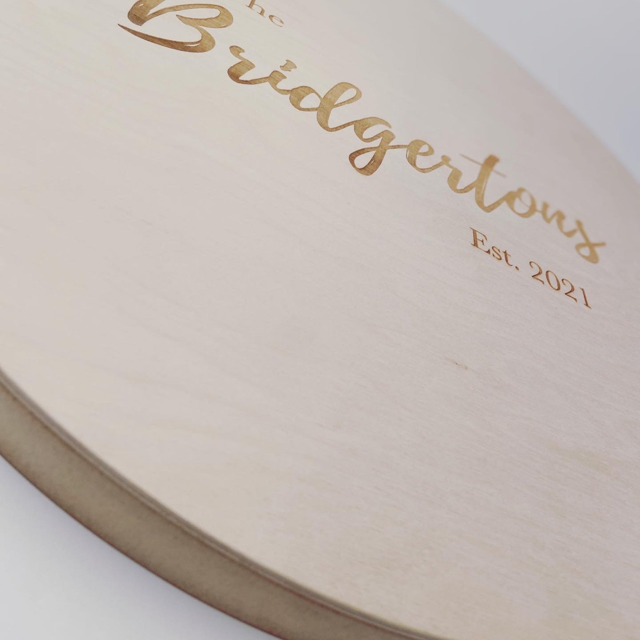 Round Wood Guestbook Wedding Sign - My Guest Book