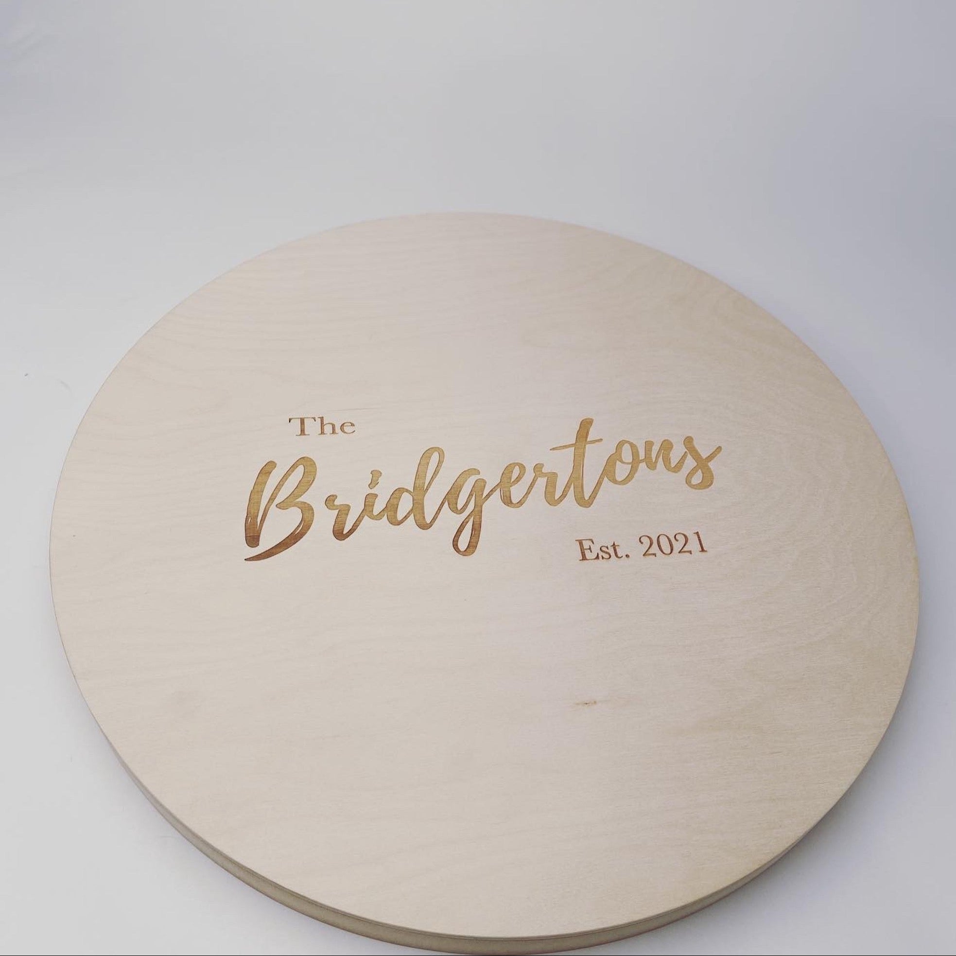 Round Wood Guestbook Wedding Sign - My Guest Book