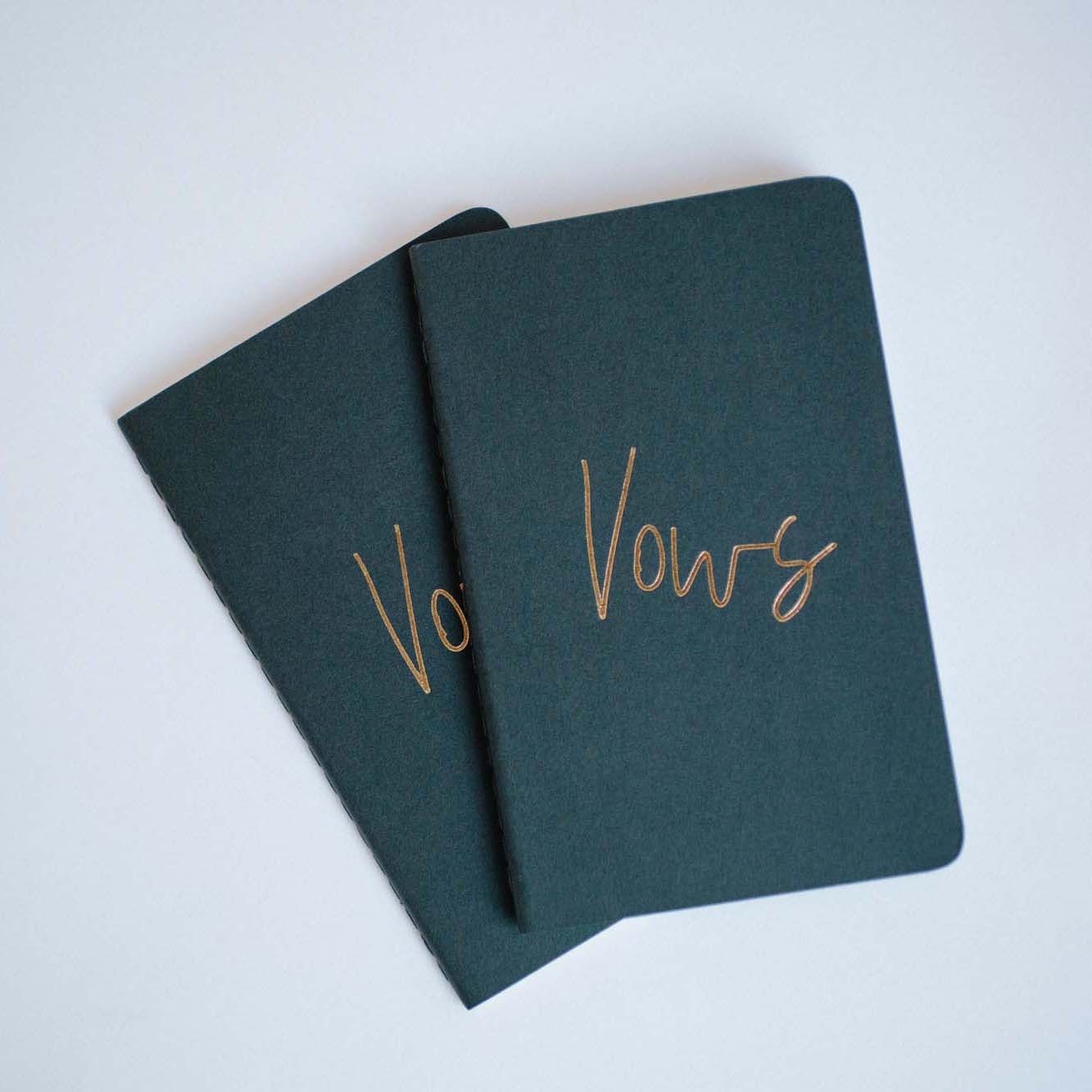 Gold Foiled Wedding Vow Books - My Guest Book