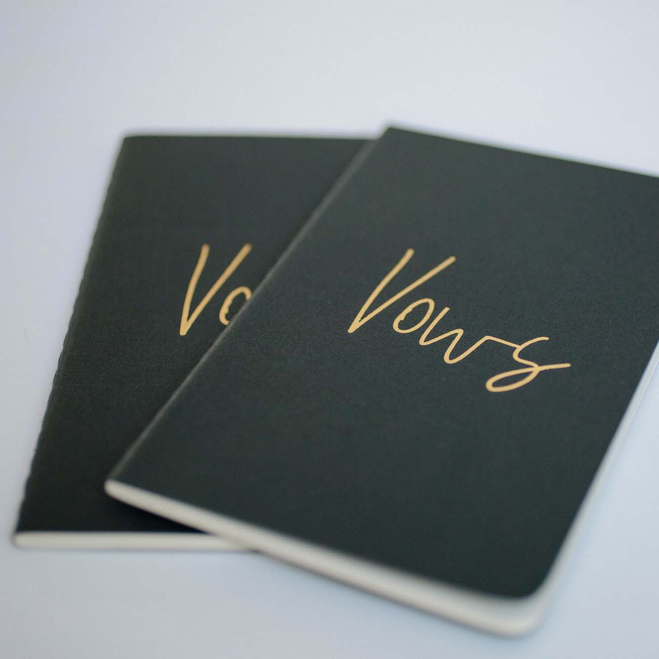 Gold Foiled Wedding Vow Books - My Guest Book