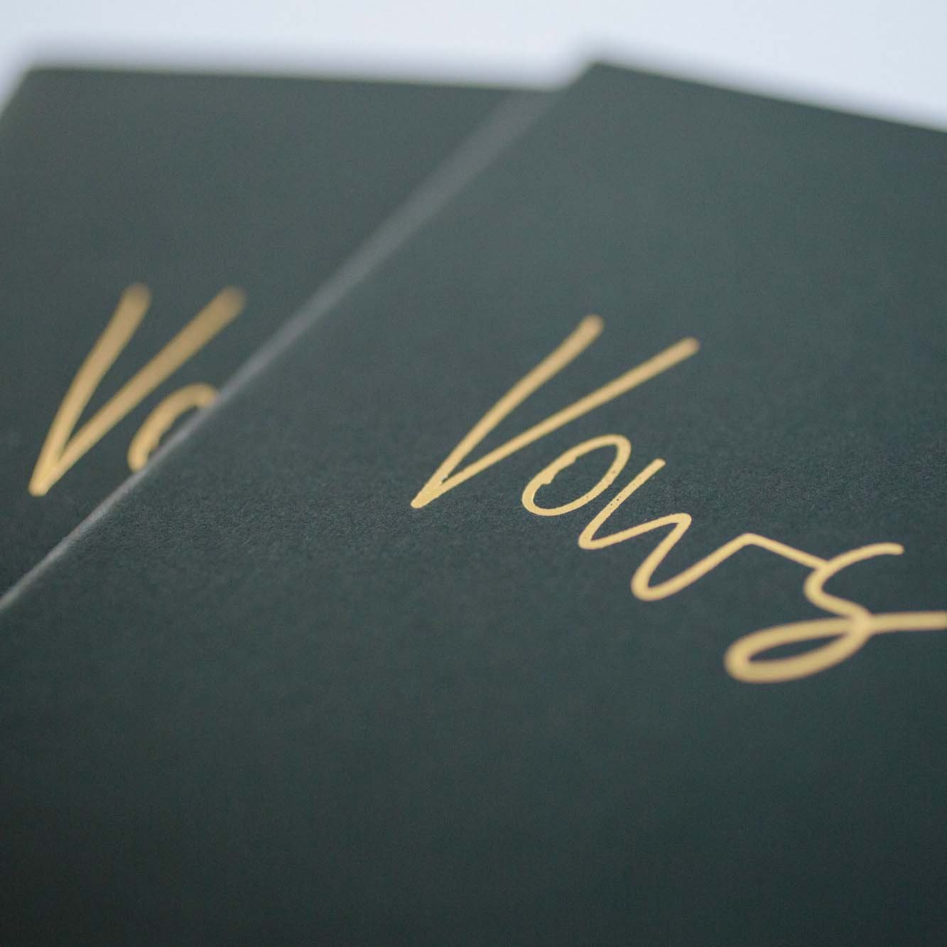 Gold Foiled Wedding Vow Books - My Guest Book
