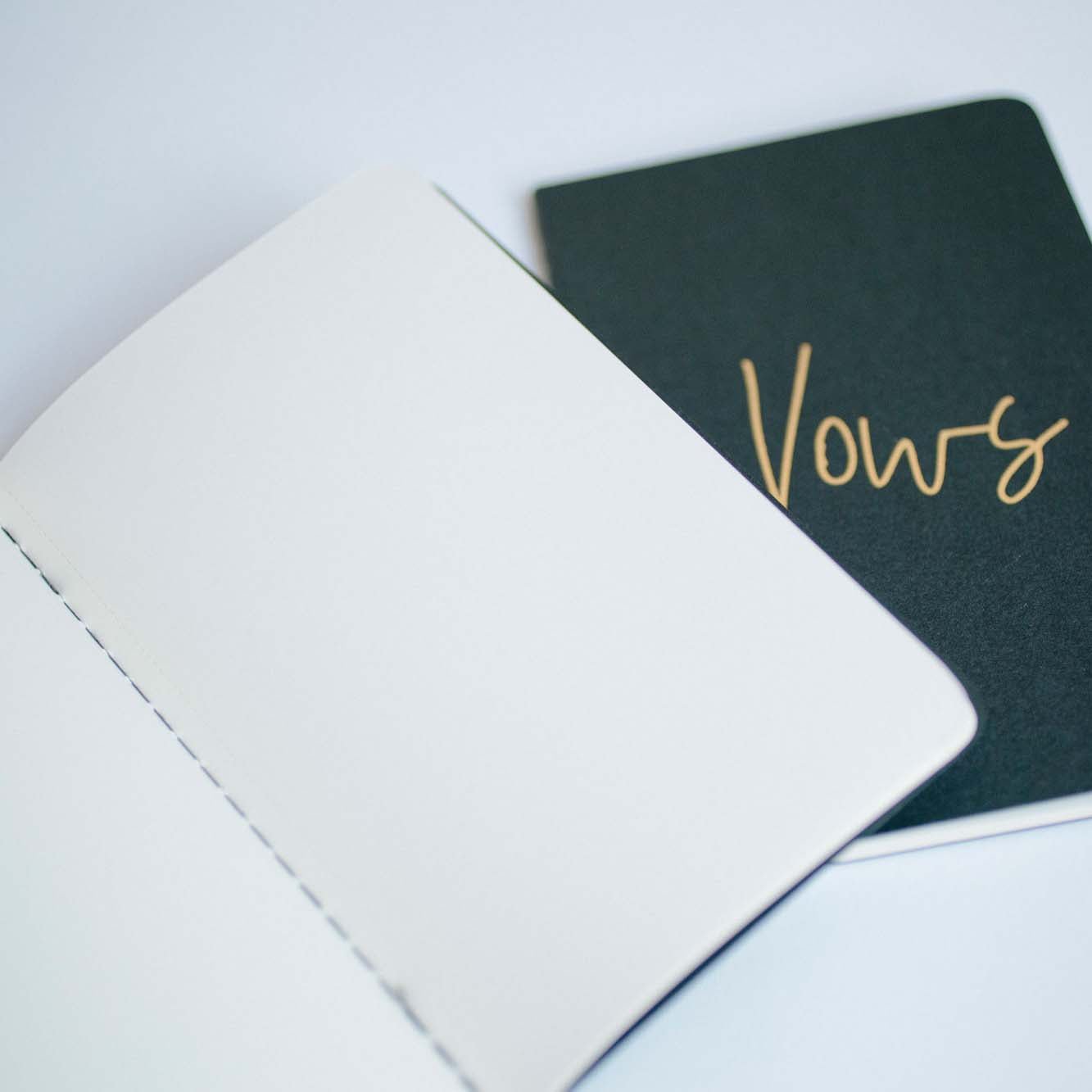 Gold Foiled Wedding Vow Books - My Guest Book