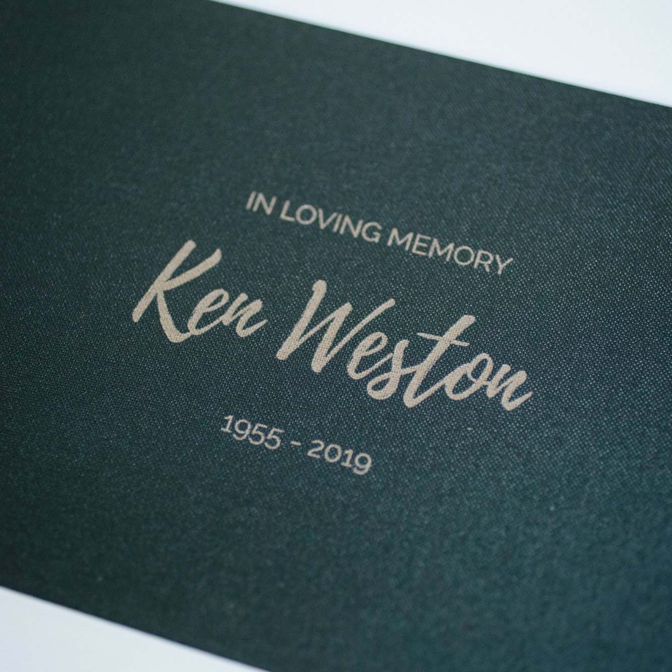 Personalised Artisan Funeral Memory Book - My Guest Book