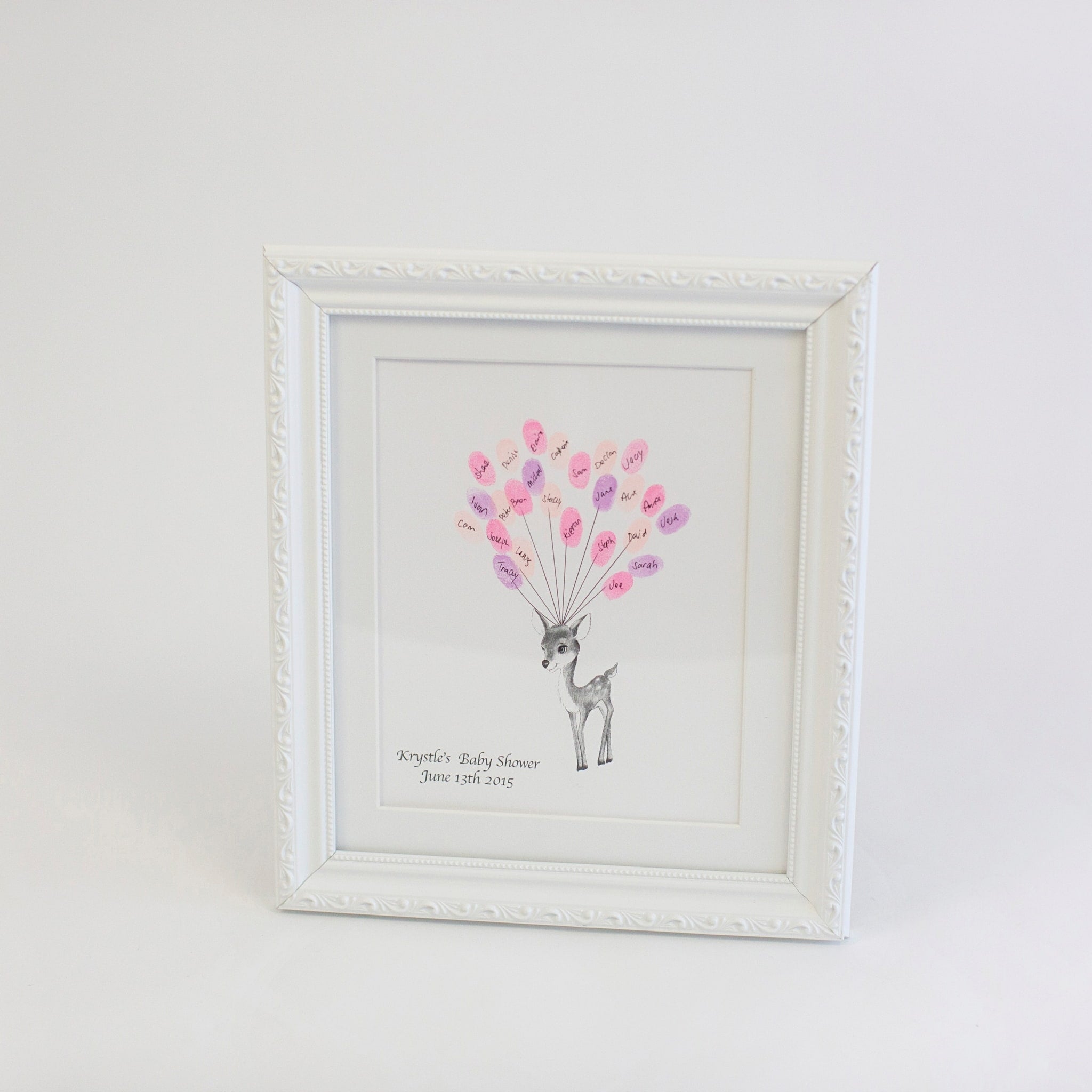 Baby Shower Fingerprint Guestbook - Baby Deer - My Guest Book