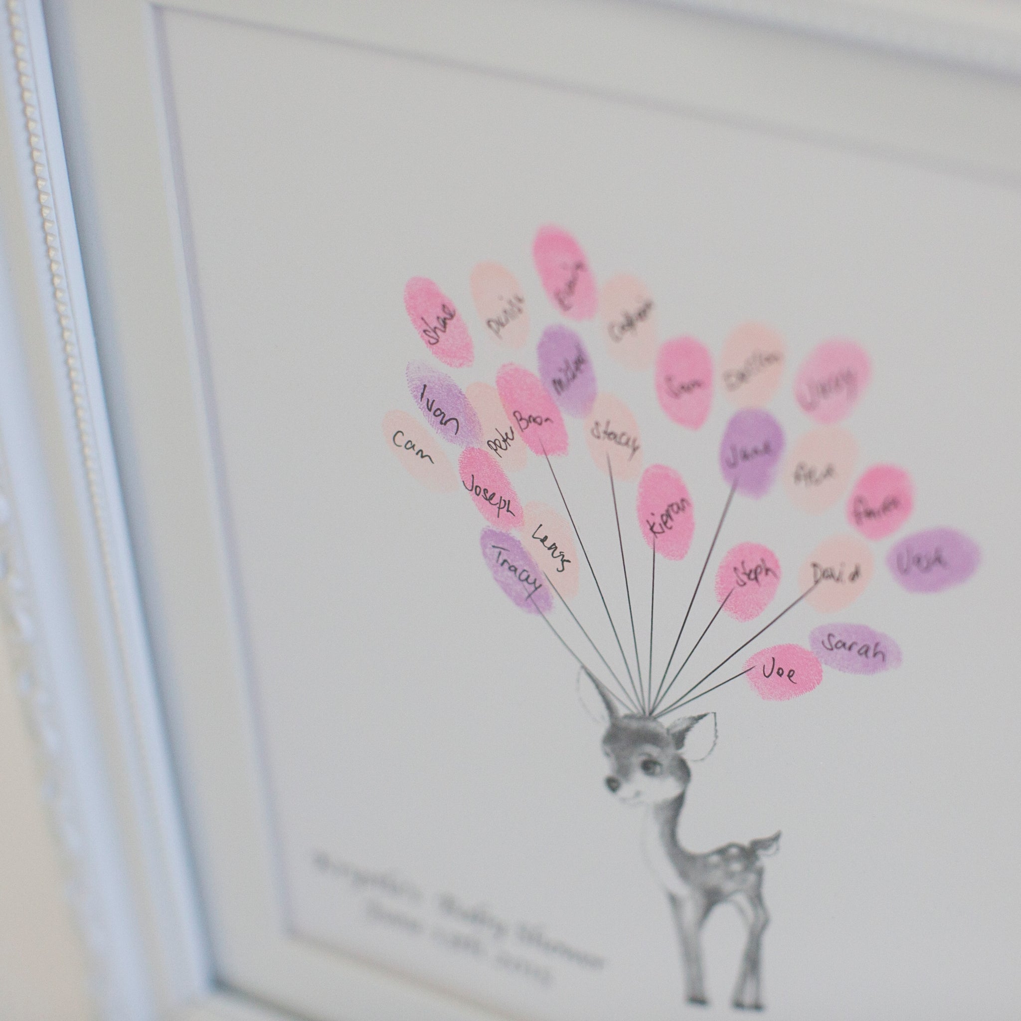 Baby Shower Fingerprint Guestbook - Baby Deer - My Guest Book