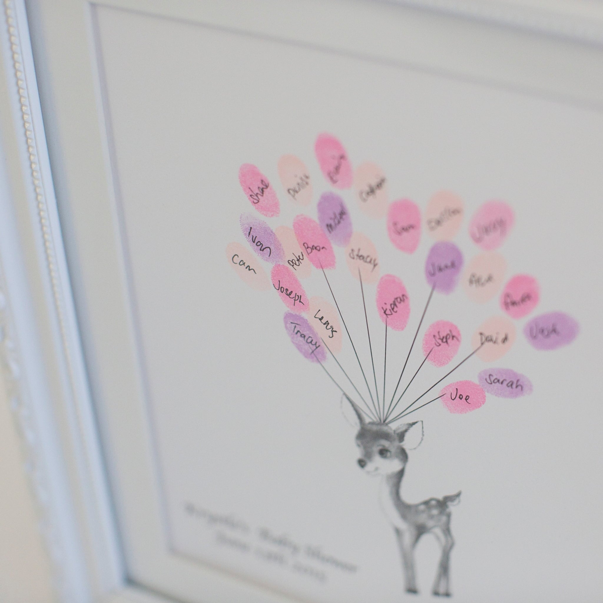 Baby Shower Fingerprint Guestbook - Baby Deer - My Guest Book