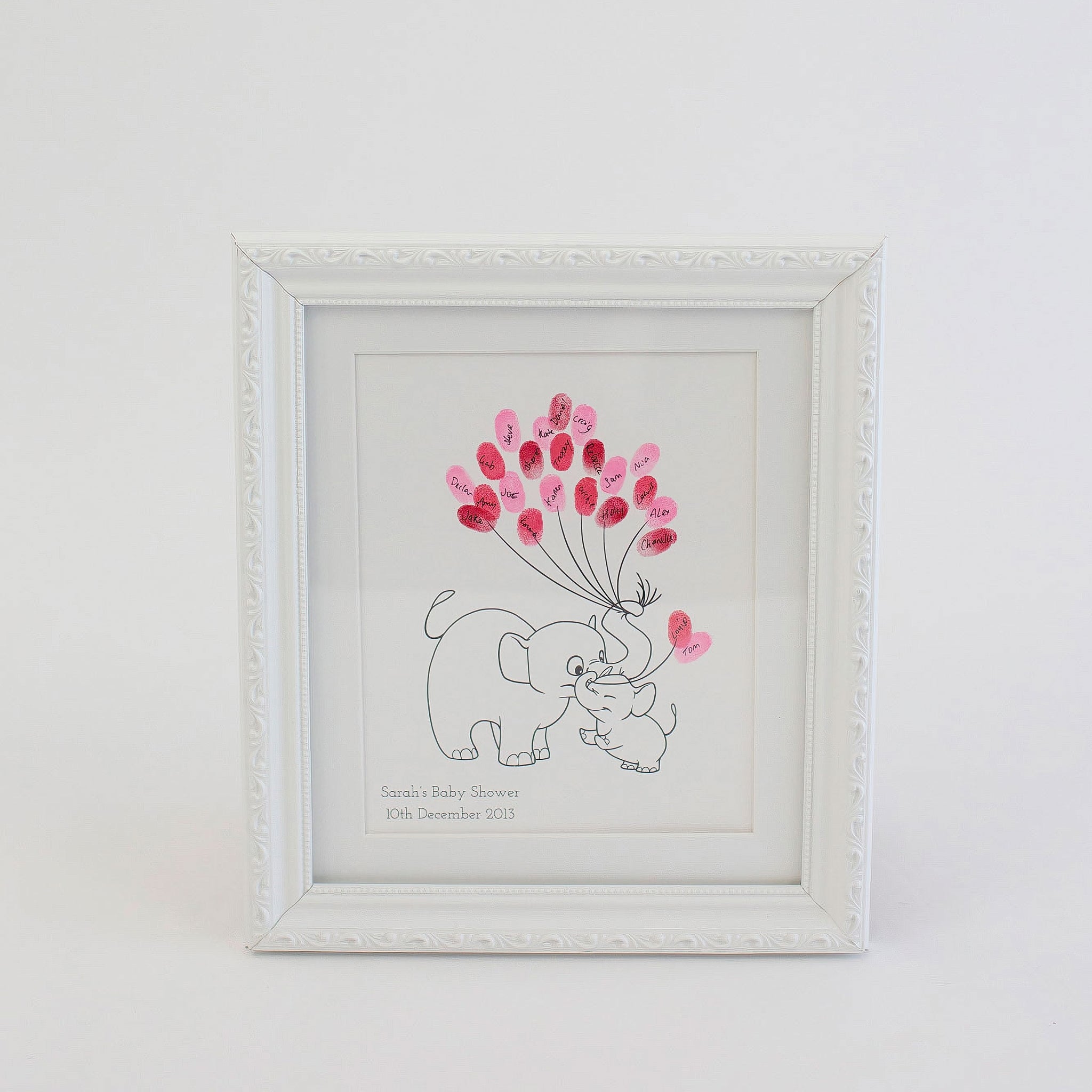 Baby Shower Fingerprint Guestbook - Baby Elephant - My Guest Book