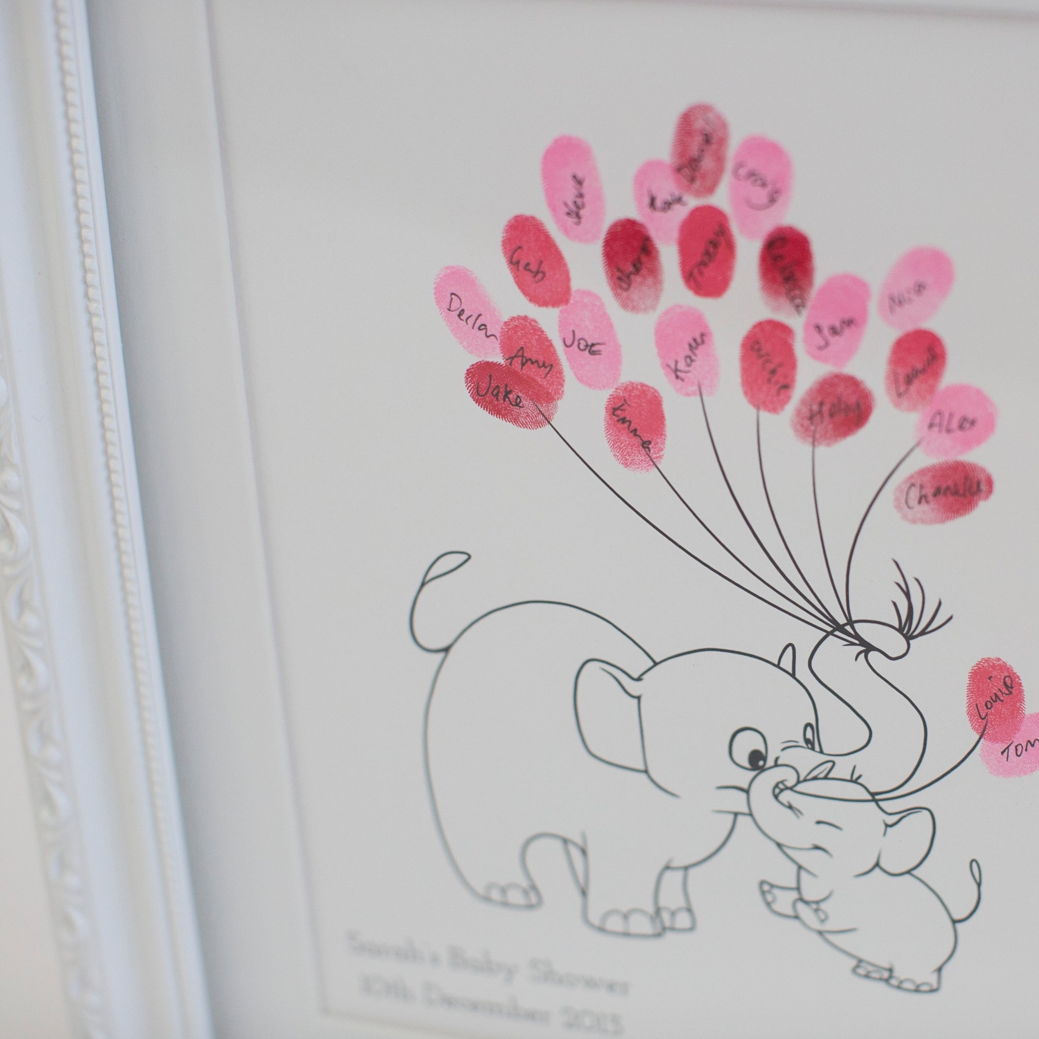 Baby Shower Fingerprint Guestbook - Baby Elephant - My Guest Book
