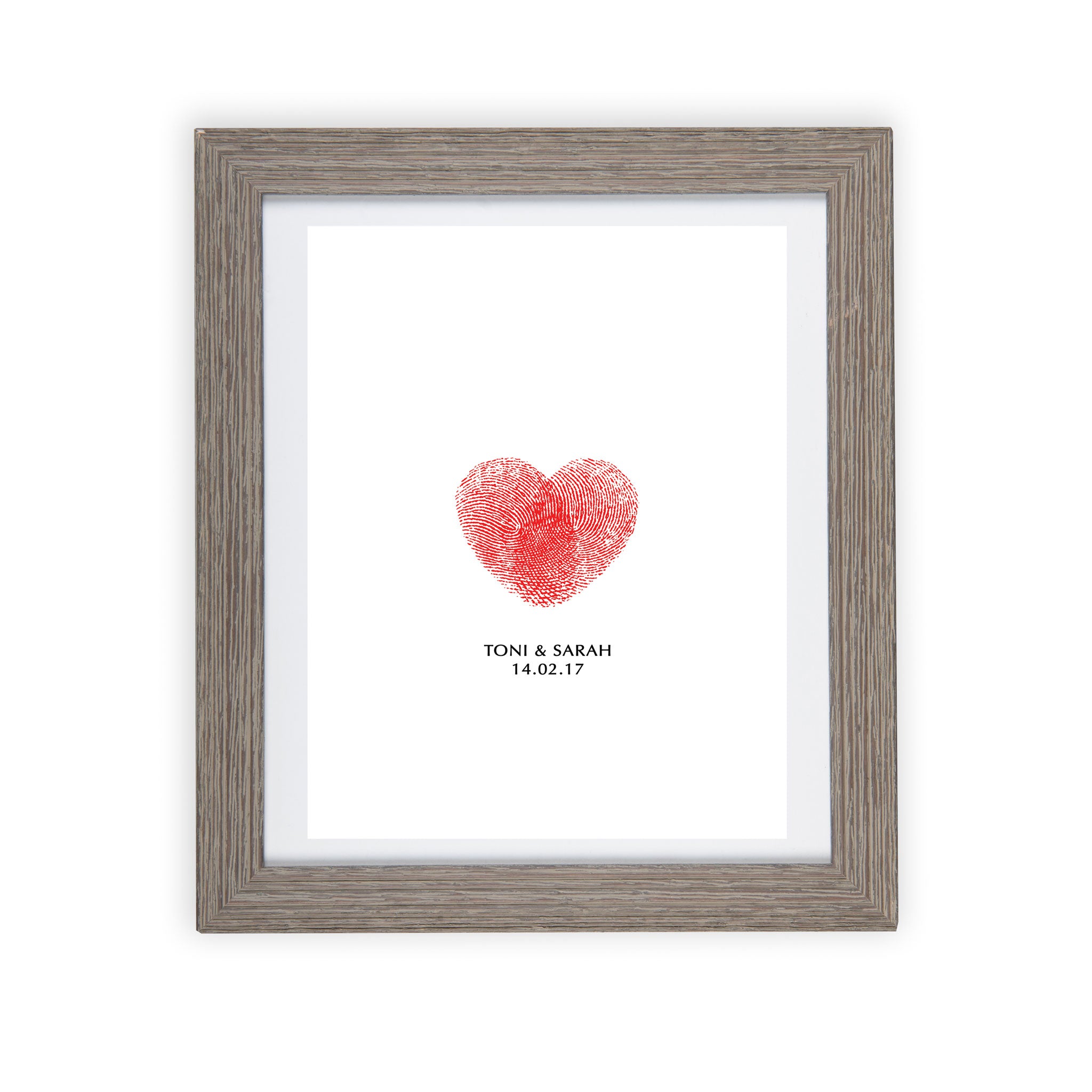 Fingerprint Heart Wedding Guestbook - My Guest Book