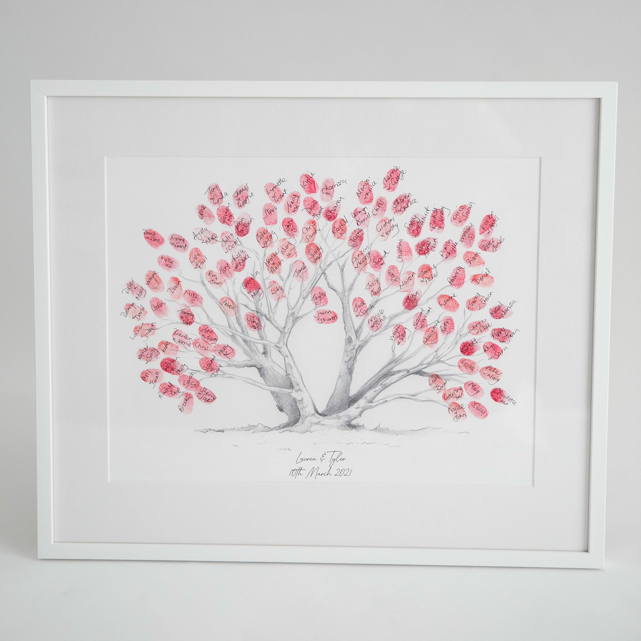 Pohutukawa Tree Fingerprint Wedding Guestbook - My Guest Book