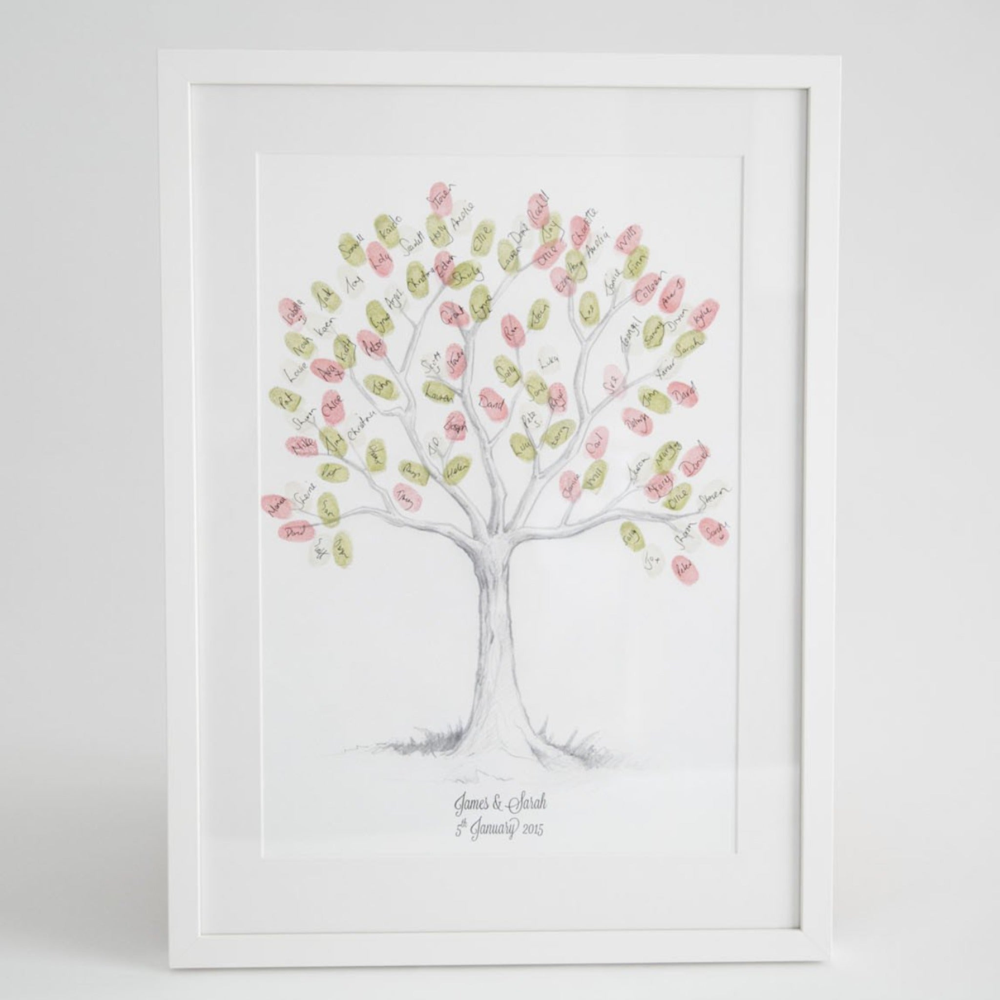 Classic Tree Fingerprint Wedding Guestbook - My Guest Book