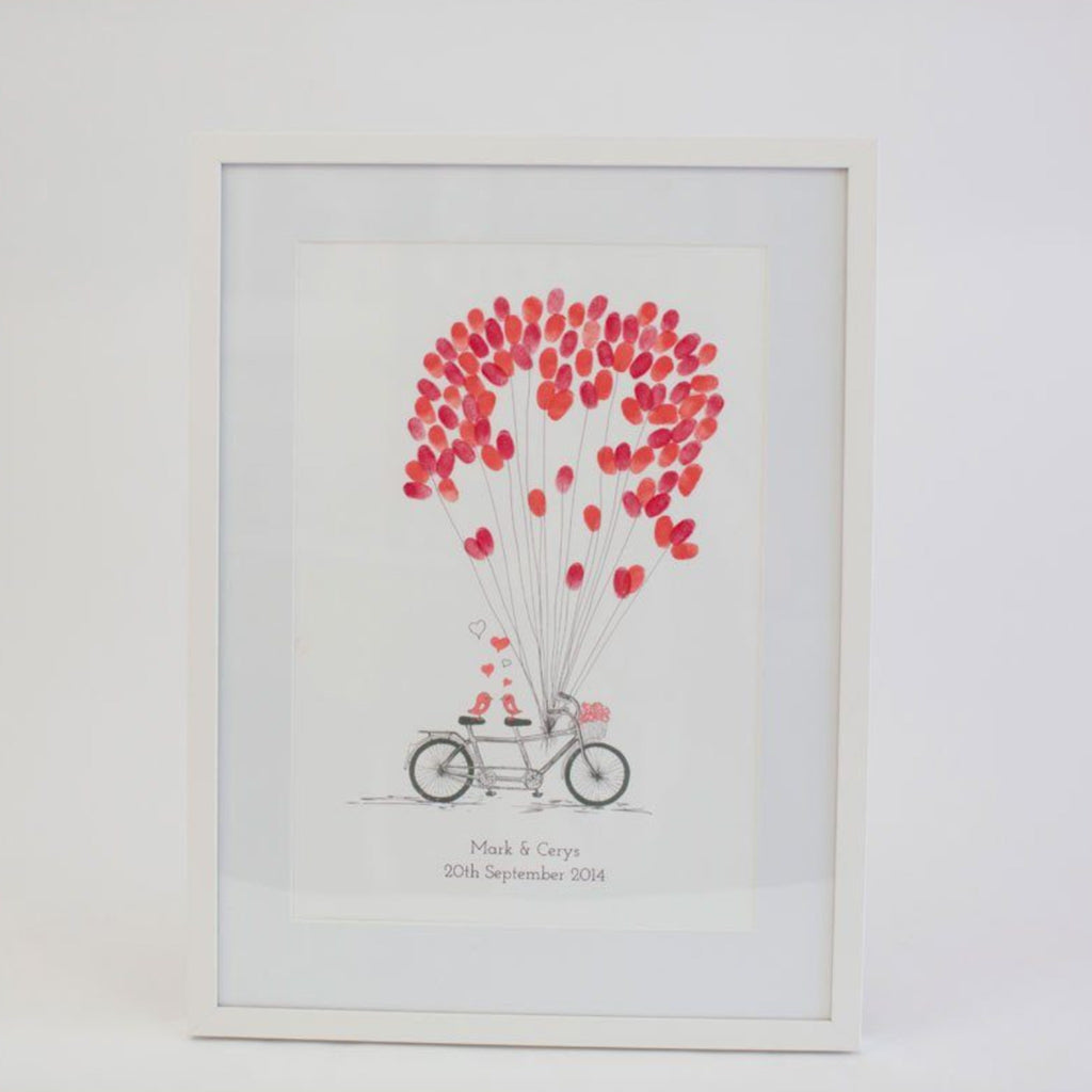 Wedding - Custom Bicycle Wedding Fingerprint Guestbook