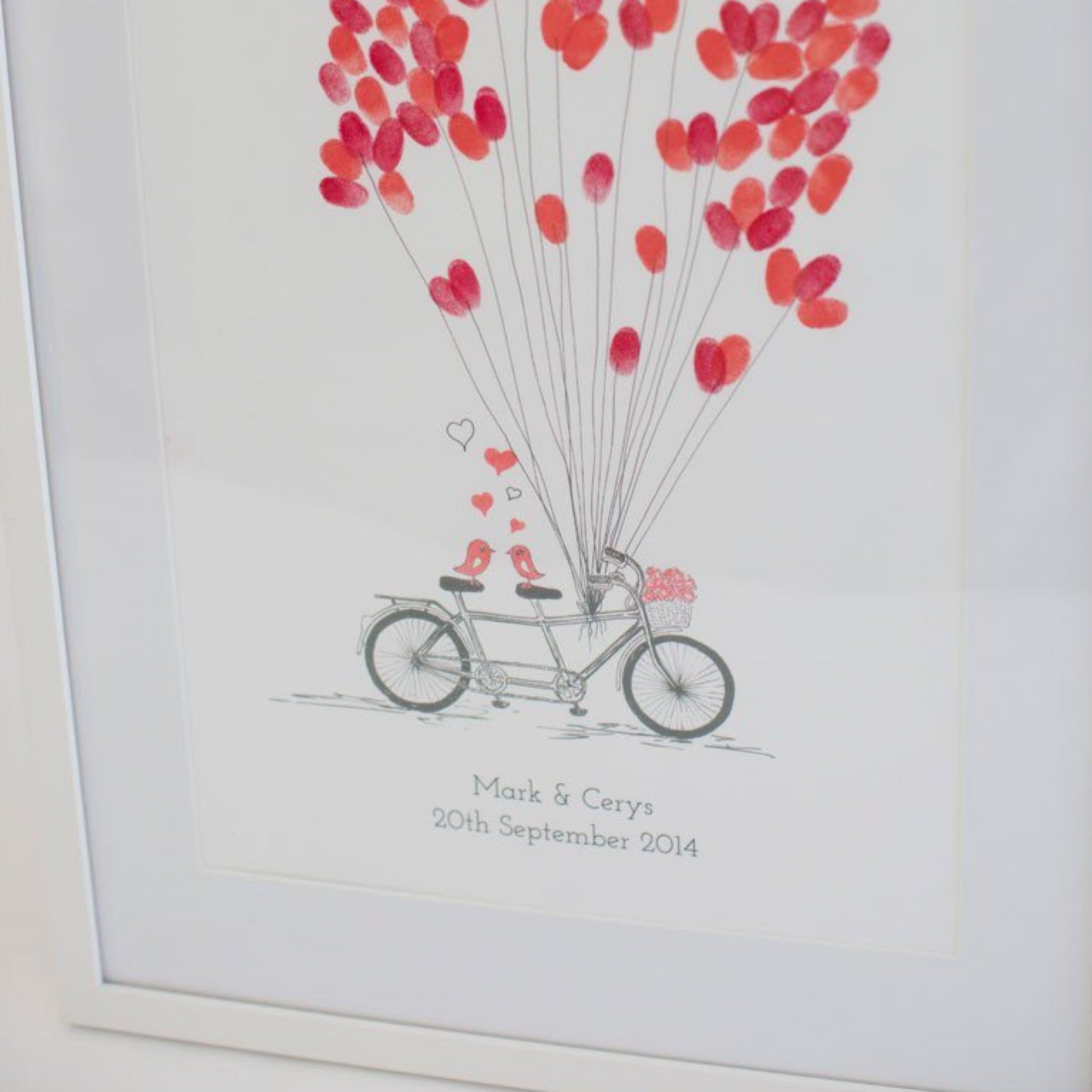 Vintage Bicycle Fingerprint Wedding Guestbook - My Guest Book
