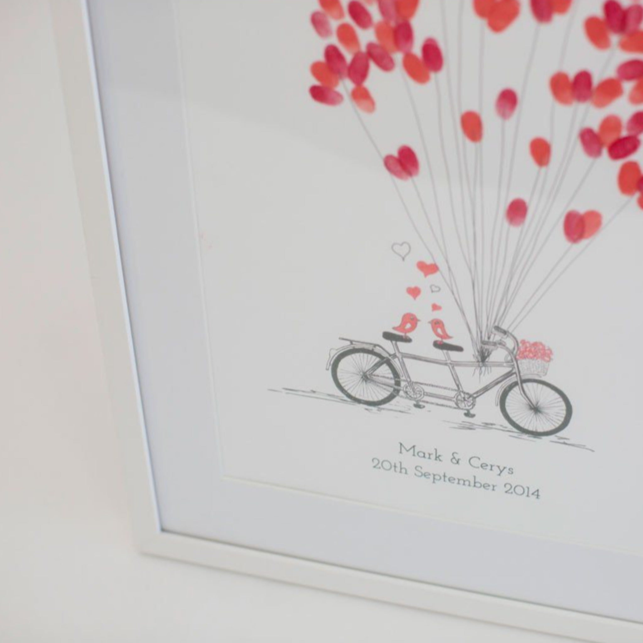 Vintage Bicycle Fingerprint Wedding Guestbook - My Guest Book