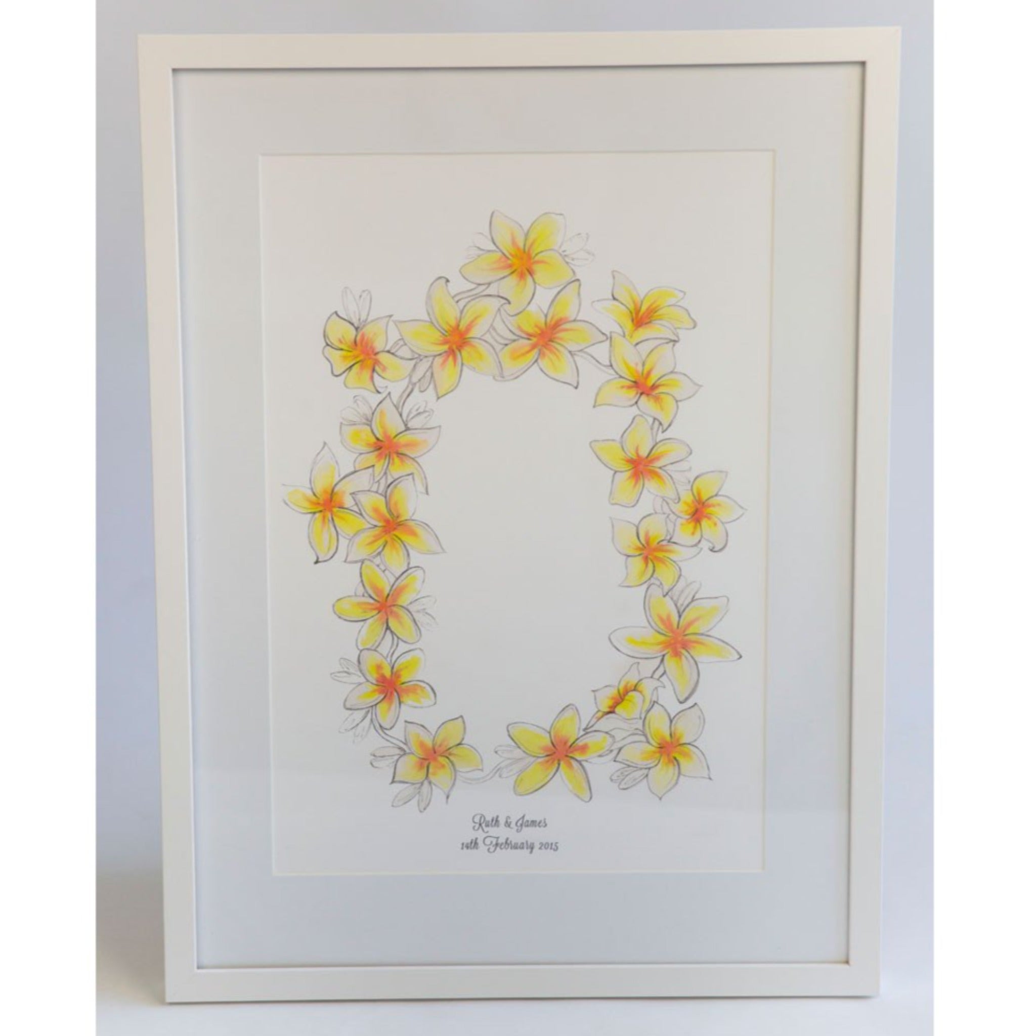 Frangipani Lei Wedding Guestbook - My Guest Book