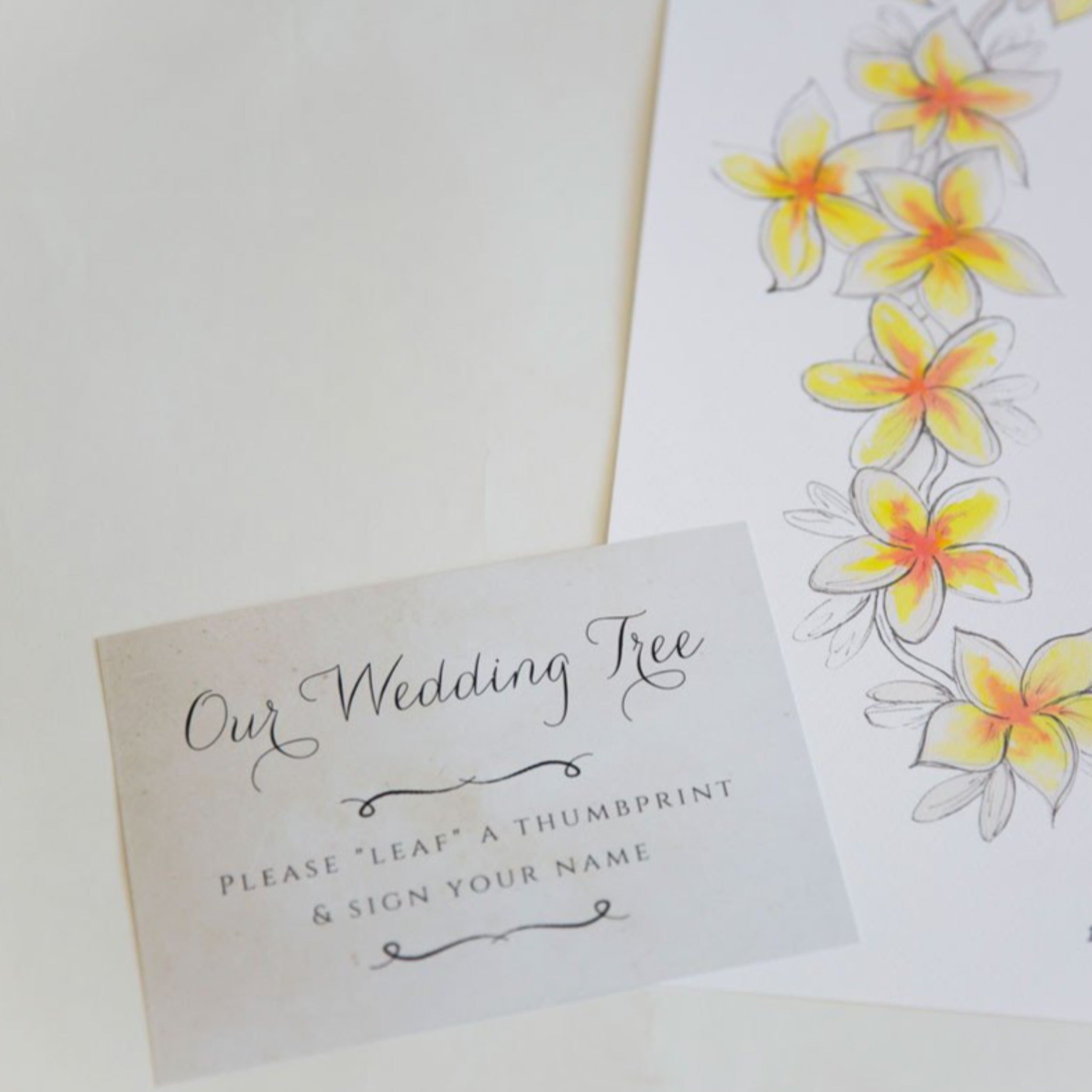 Frangipani Lei Wedding Guestbook - My Guest Book