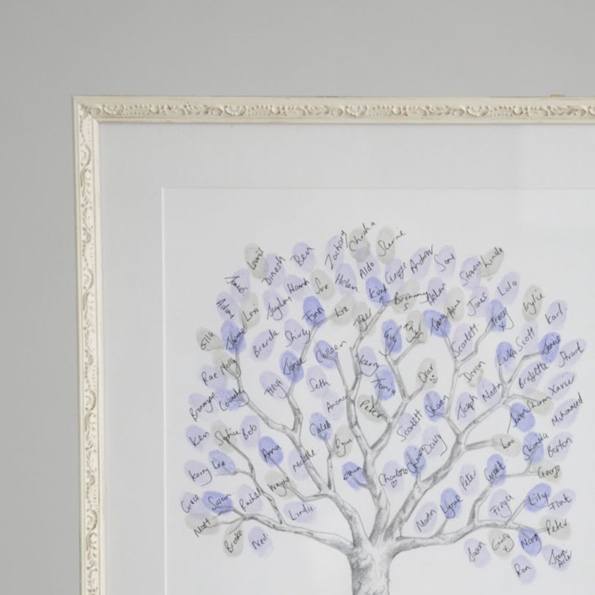 Hand Drawn Heart Tree Fingerprint Wedding Guestbook - My Guest Book