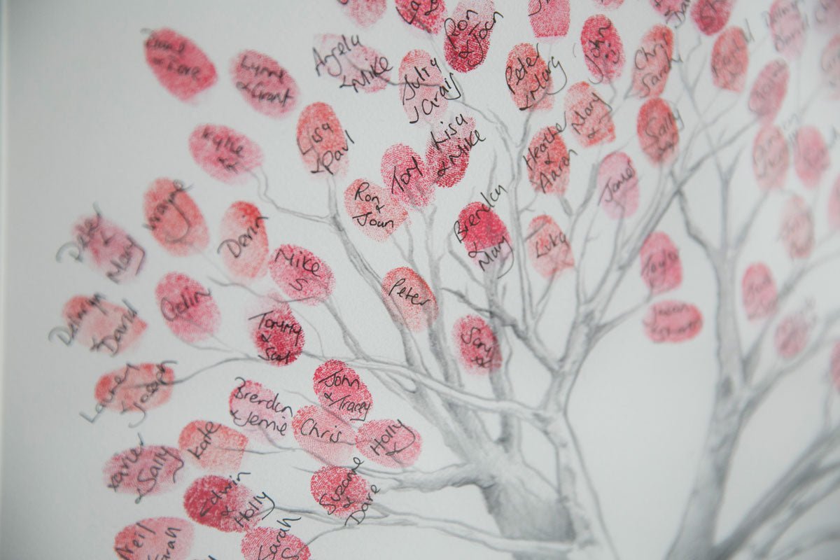 Pōhutukawa Fingerprint Tree Guestbooks: A Beautiful Alternative to a Traditional Wedding Guestbook - My Guest Book