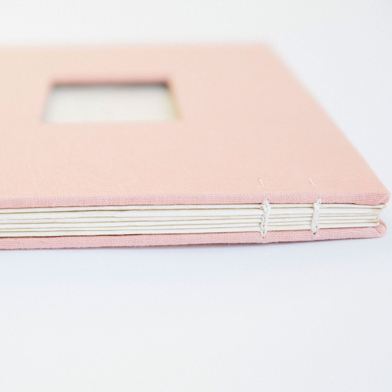 Handmade Pink Linen Guestbook - My Guest Book