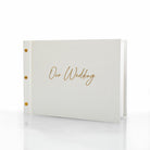 Our Wedding Elegant Wedding Guestbook with Gold Foil My Guest Book NZ