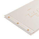 white personalised-21st-birthday-guestbook with gold text on cover