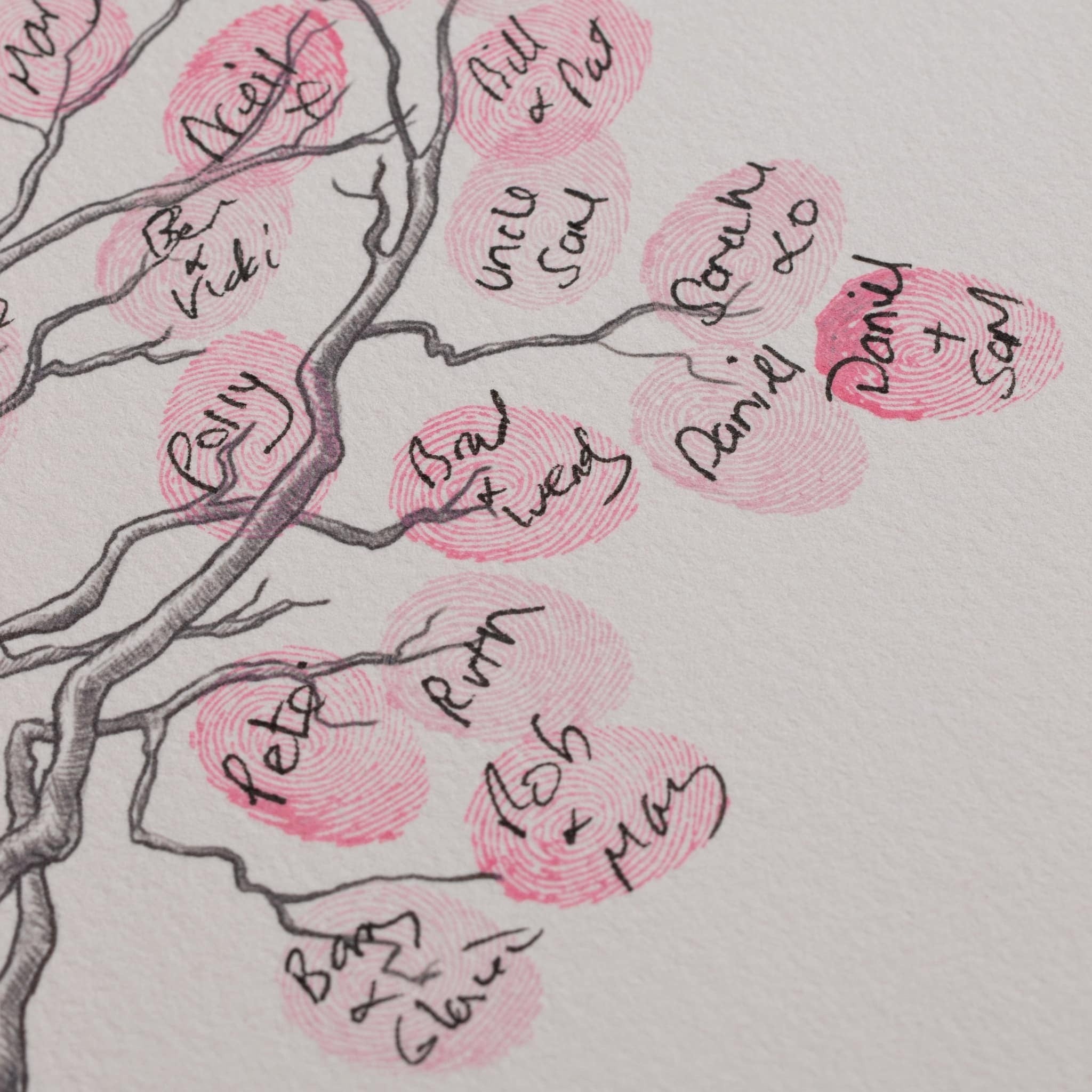 Cherry Blossom Fingerprint Wedding Guestbook - My Guest Book