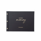 Funeral guestbook with brass screw binding and personalised foil name
