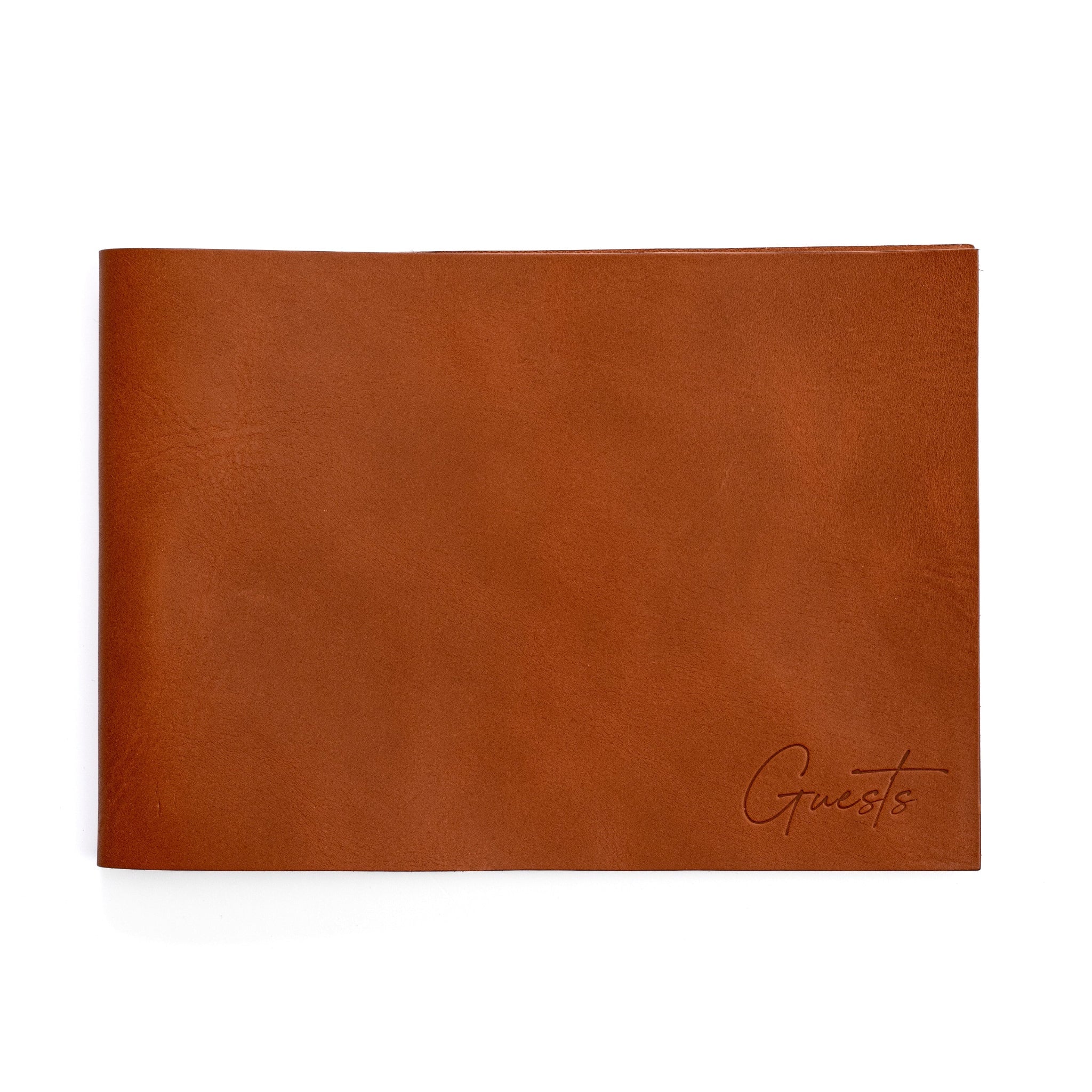 Premium leather visitors book handmade in New Zealand