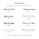 retirment guestbook font selection black text on a white background