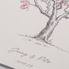 Cherry Blossom Fingerprint Wedding Guestbook - My Guest Book