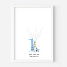 Peter Rabbit First Birthday Fingerprint Guestbook - My Guest Book