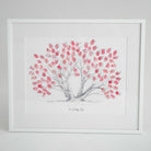Pohutukawa wedding framed fingerprint tree keepsake set by My Guestbook