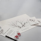 Pohutukawa fingerprint tree wedding guestbook print from keepsake set by My Guestbook
